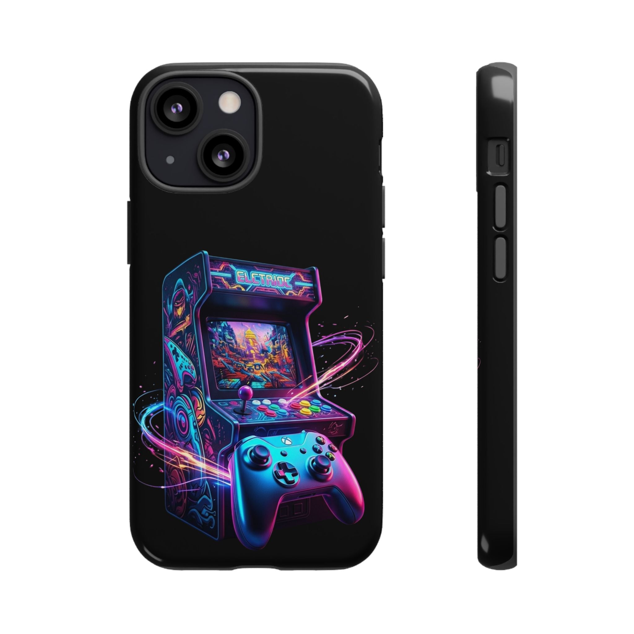 Retro Arcade Phone Case — Neon Gaming Controller Design