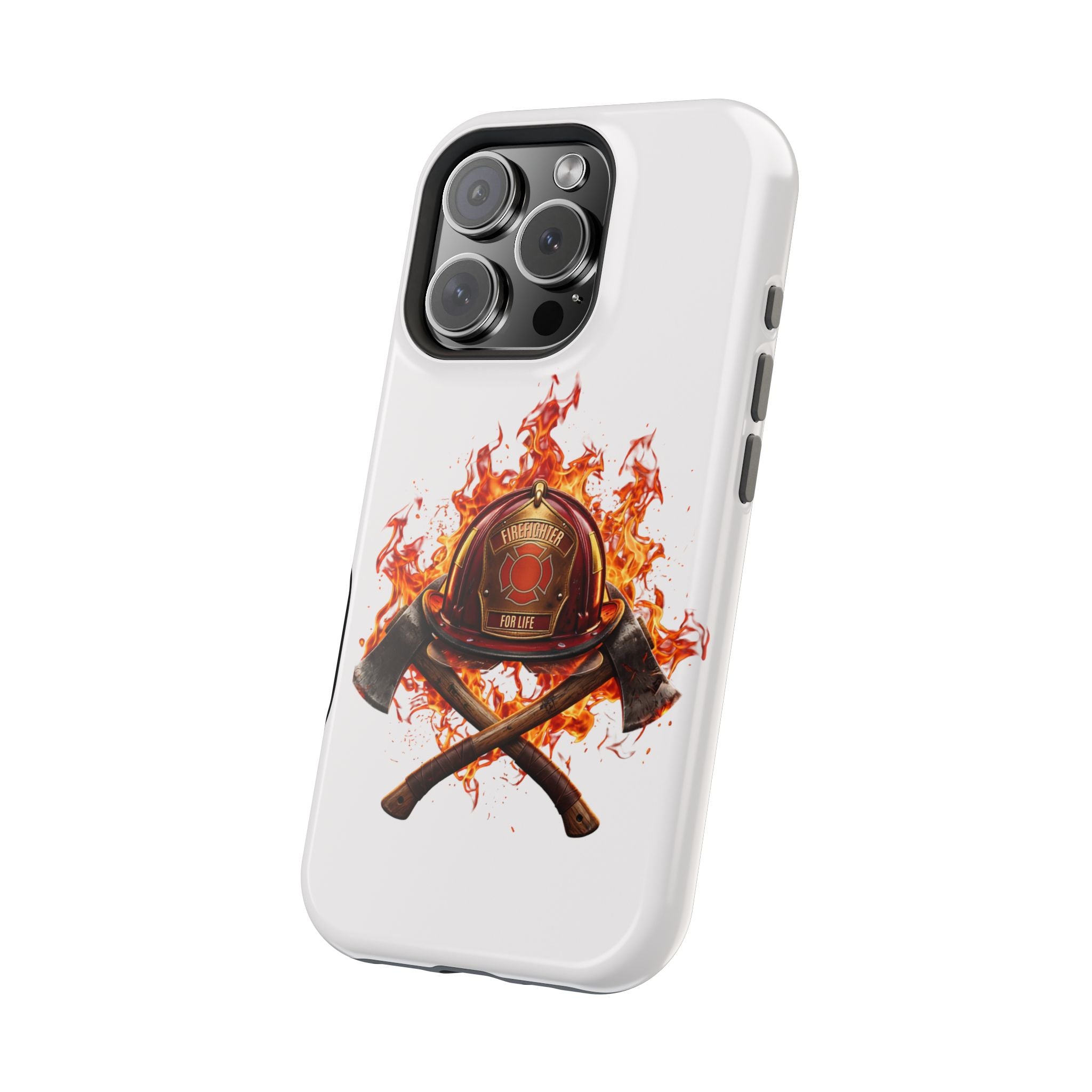 Firefighter Helmet Flames Phone Case — Station 117 Magnetic Impact-Resistant Case