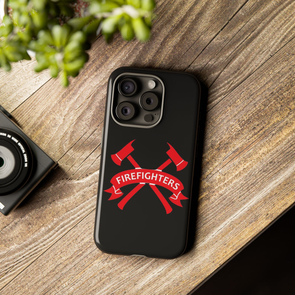 Firefighters Tough Phone Case — Red Crossed Axes Design