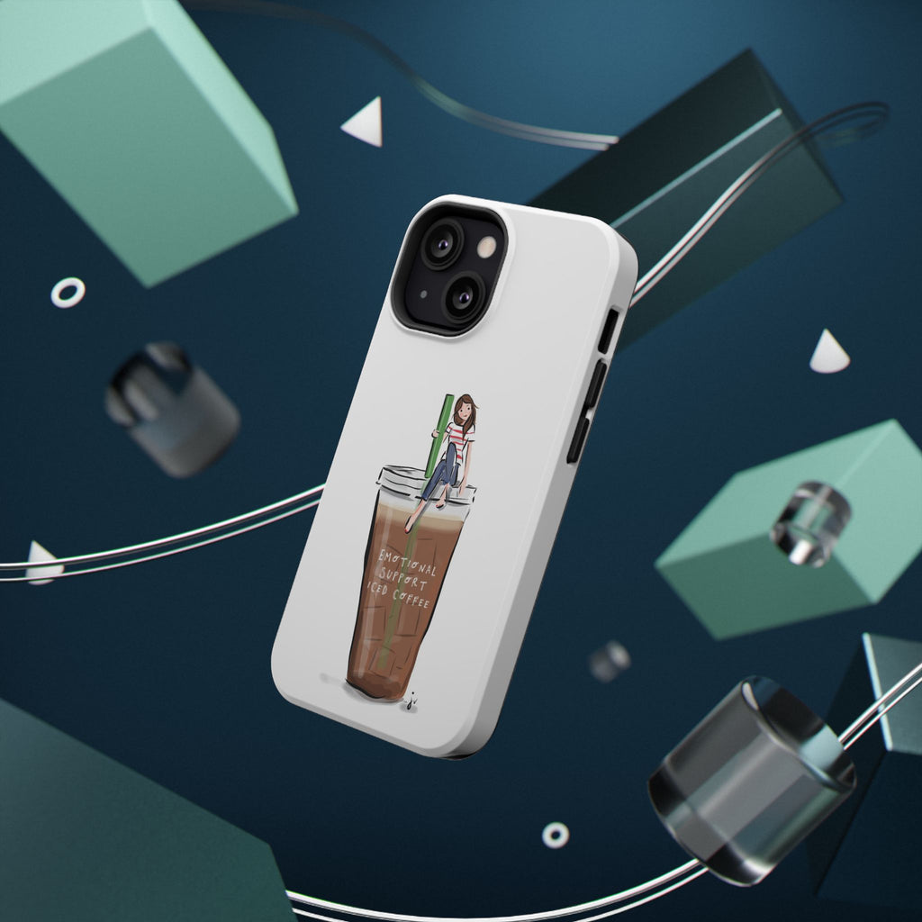 Iced Coffee & Me Phone Case — Cute Illustration 'Emotional Support Iced Coffee' Impact-Resistant Case