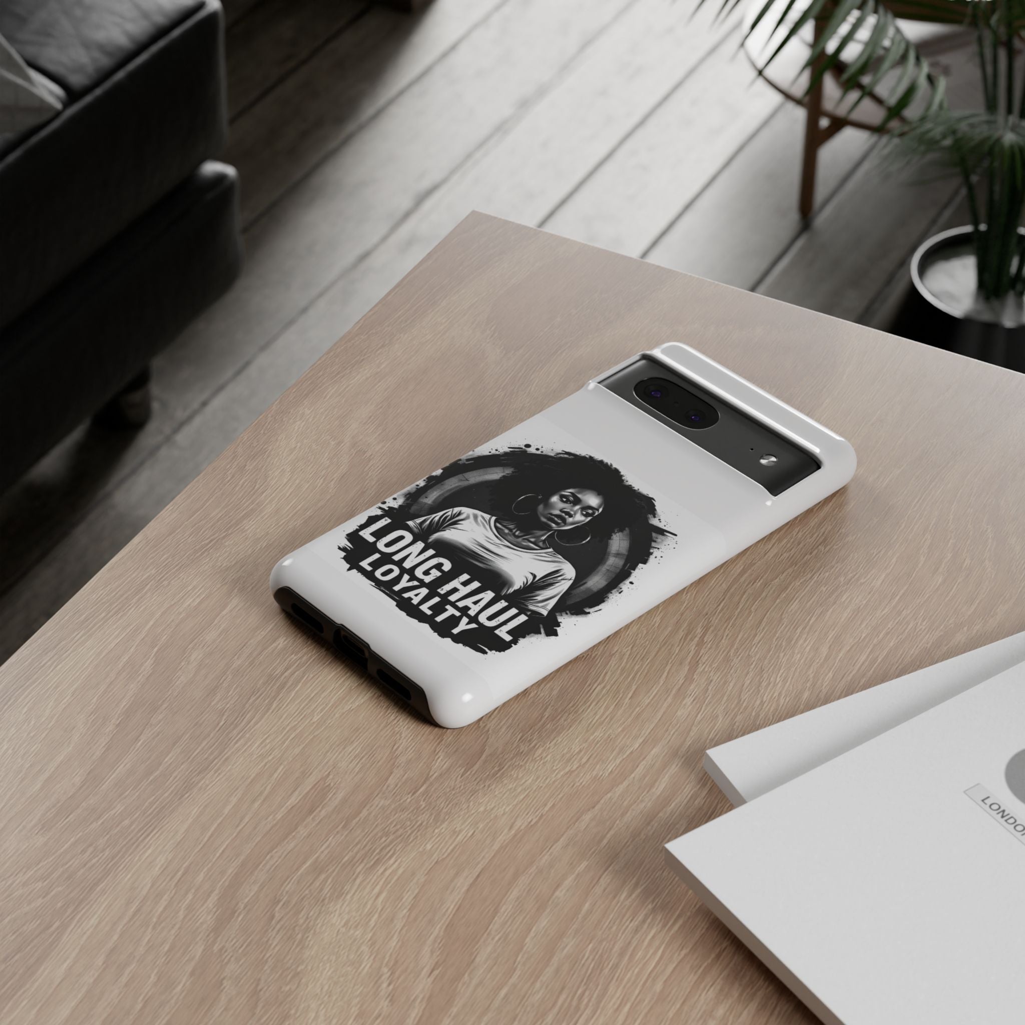 Phone Case — "Long Haul Loyalty" Black & White Portrait Protective Case
