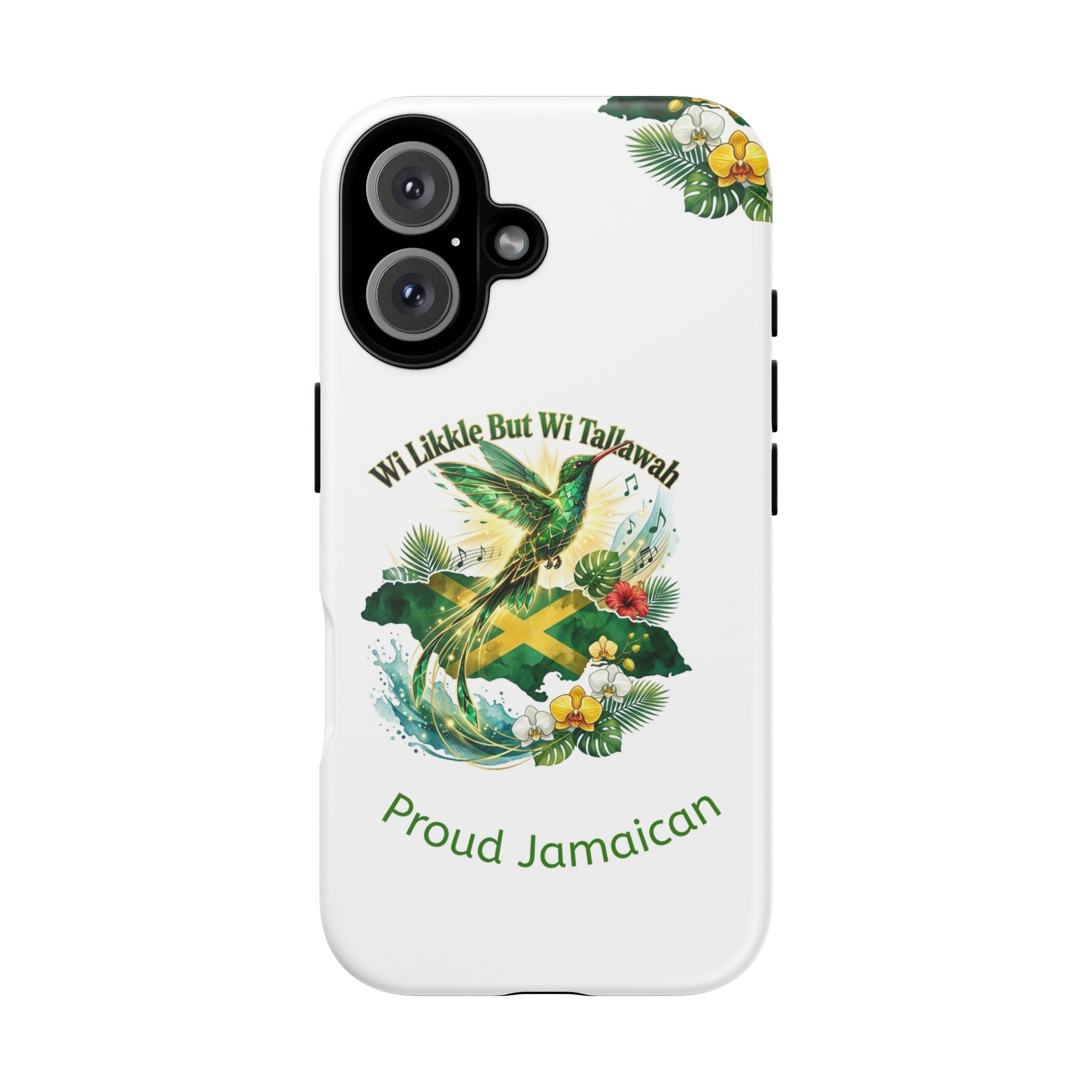 Jamaica Hummingbird Phone Case — “Wi Likkle But Wi Tallawah” Tropical Protective Cover