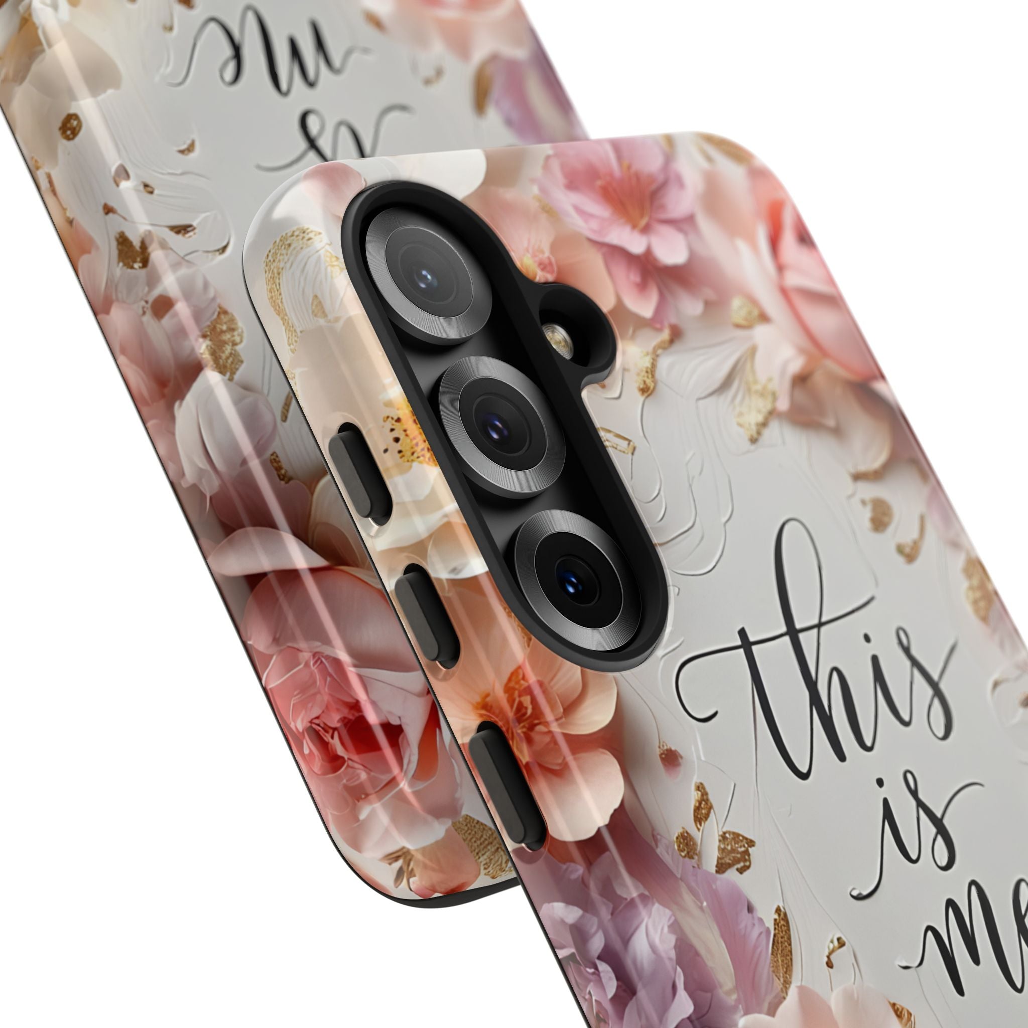 Floral "This Is Me" Tough Phone Case — Protective Floral iPhone Cover for Self-Expression, Gift for Her