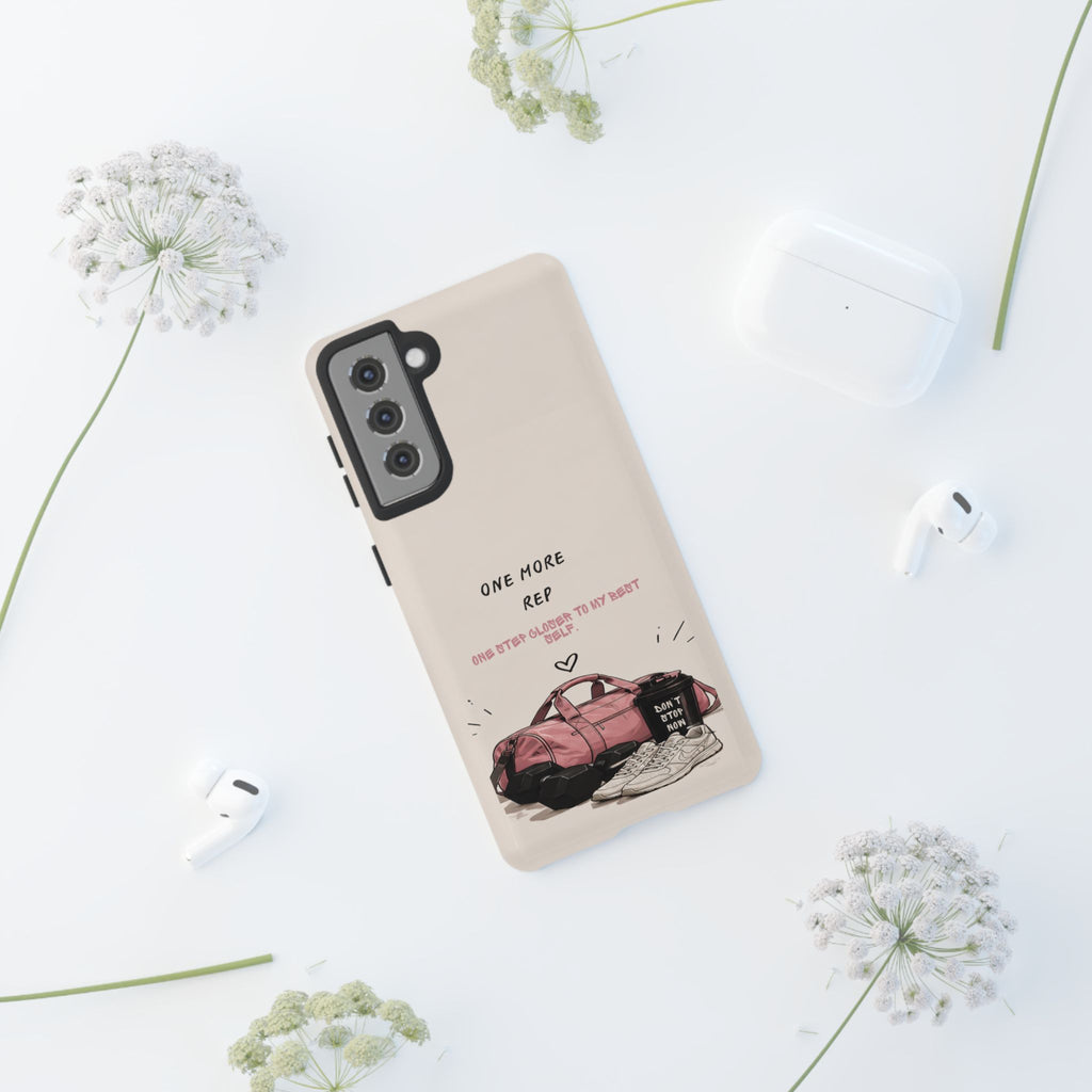 Gym Phone Case — "One More Rep" Workout Duffle & Sneakers Protective Case