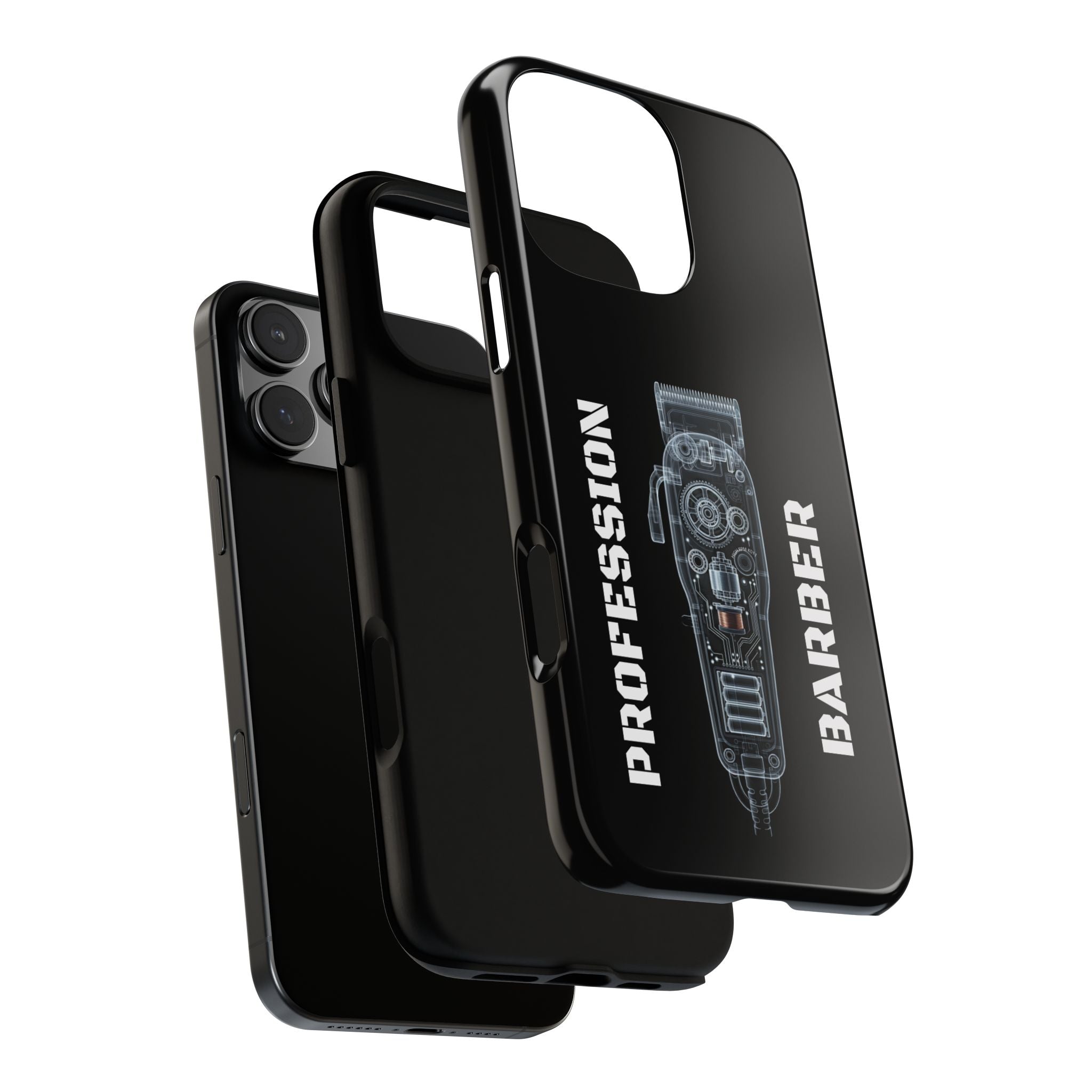 Barber Clip Cord X‑Ray Tough Phone Case – Professional Barber Gift