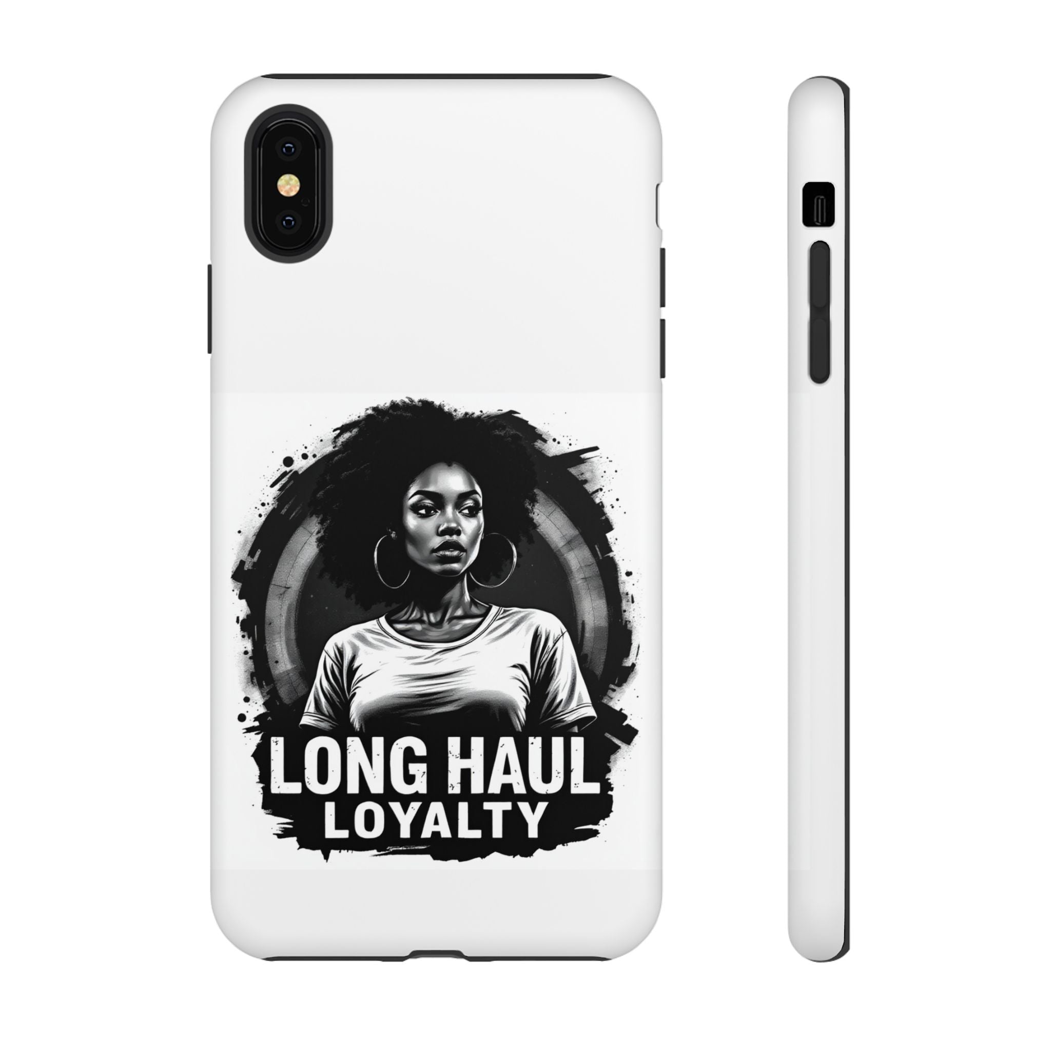 Phone Case — "Long Haul Loyalty" Black & White Portrait Protective Case