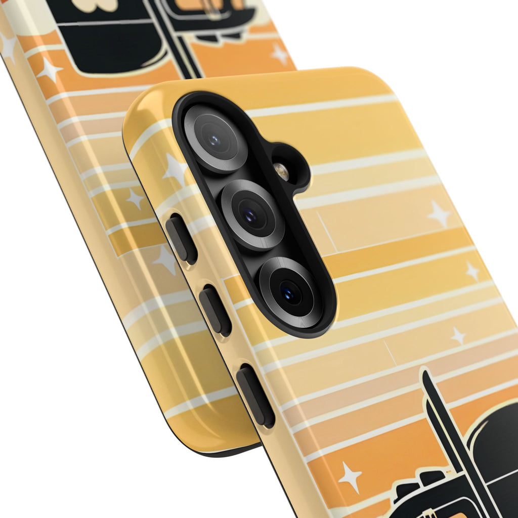 Trucker Heart Phone Case — Retro Semi Truck Protective Phone Cover