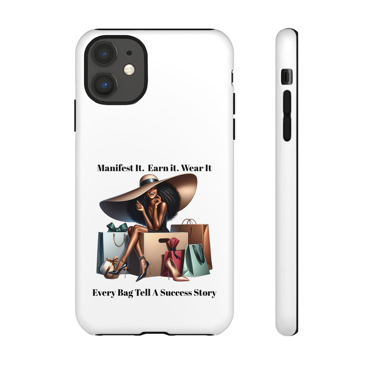 Phone Case - "Manifest It. Earn It. Wear It." Chic Shopper Design
