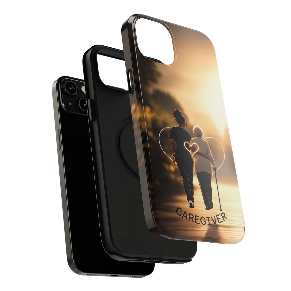 Caregiver Phone Case — Impact-Resistant Protective Case with Heart Design