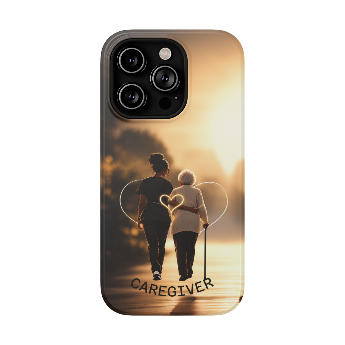 Caregiver Phone Case — Impact-Resistant Protective Case with Heart Design