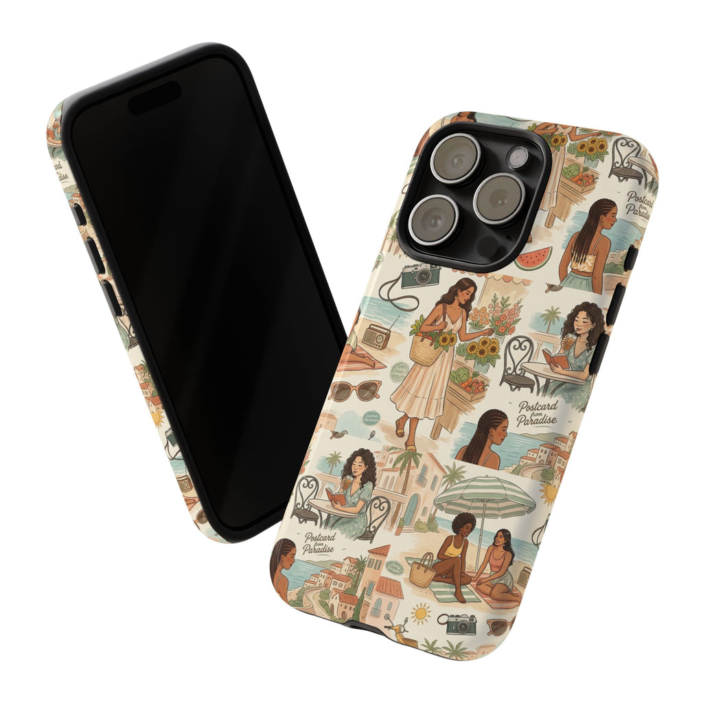 Tropical Vacation Phone Case — Vintage Beach Women Pattern