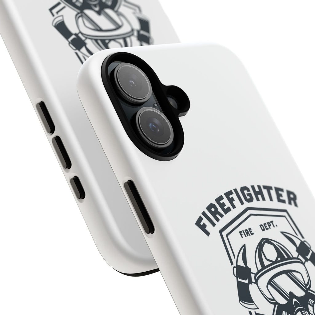 Firefighter Tough Phone Case — Fire Dept Helmet & Axes Protective Cover