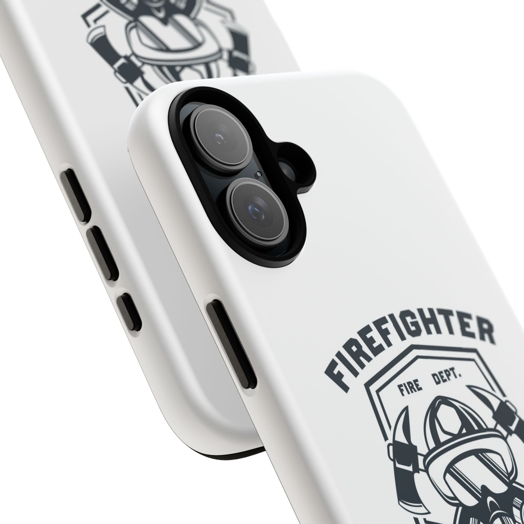 Firefighter Tough Phone Case — Fire Dept Helmet & Axes Protective Cover