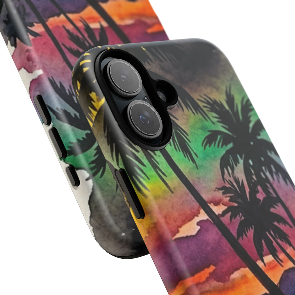 Tropical Sunset Phone Case – Palm Tree Beach Protective Cover