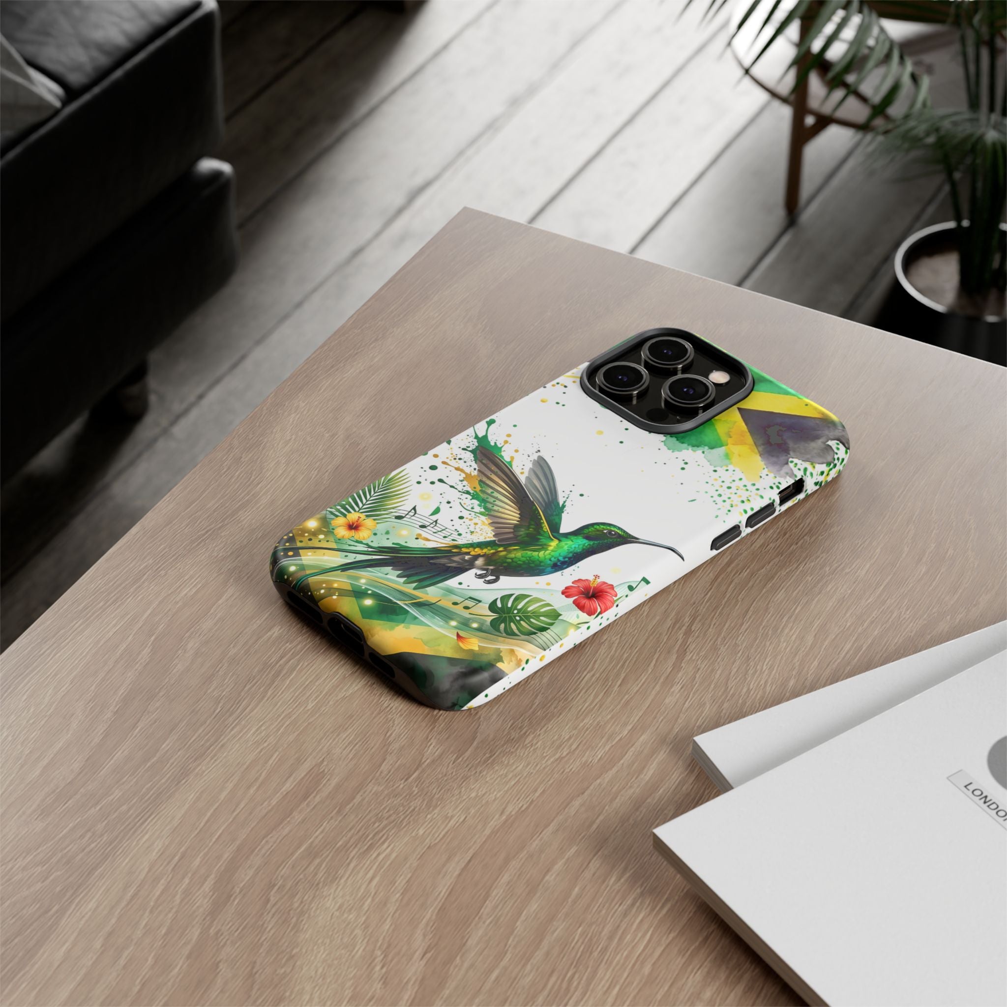 Hummingbird Jamaica Tough Phone Case – Tropical Floral Protective Cover