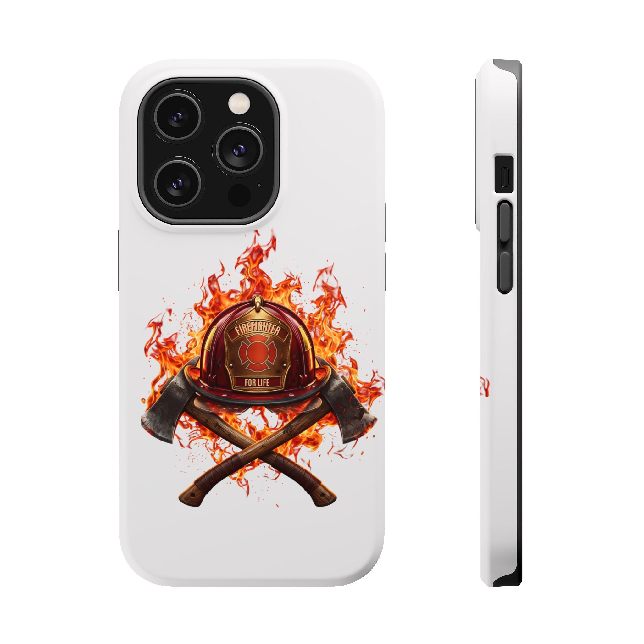 Firefighter Helmet Flames Phone Case — Station 117 Magnetic Impact-Resistant Case