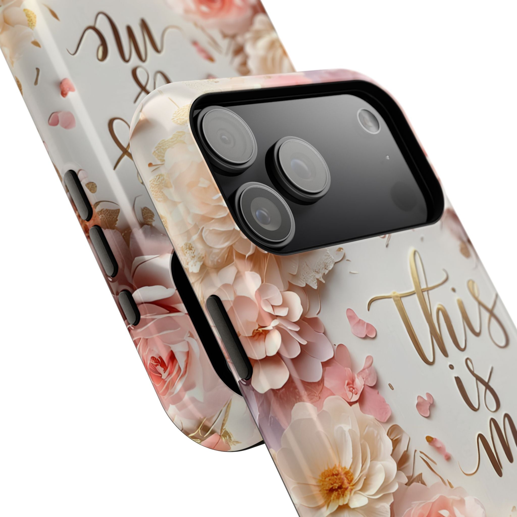 Floral "This Is Me" Phone Case — Impact-Resistant Floral Protective Cover