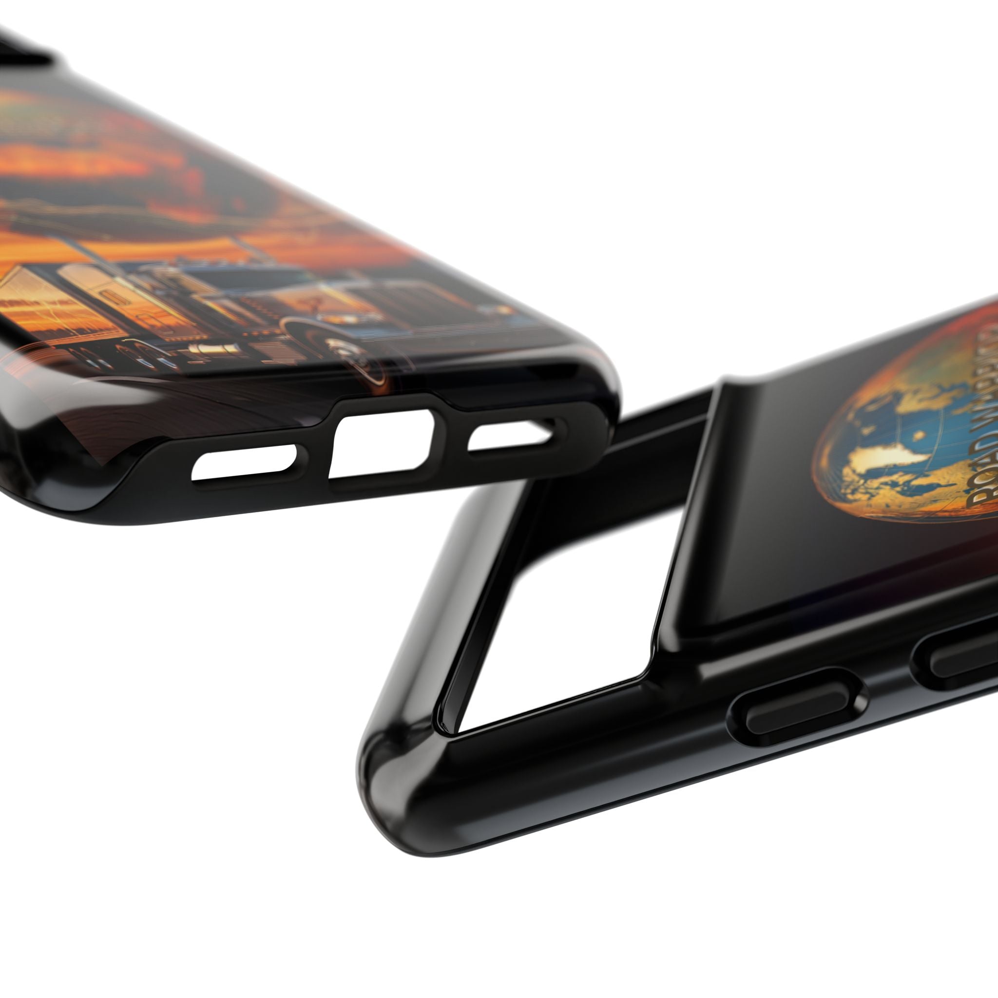 Truck Driver Phone Case — 'Global Road Warrior' Semi Truck Globe Tough Phone Cover