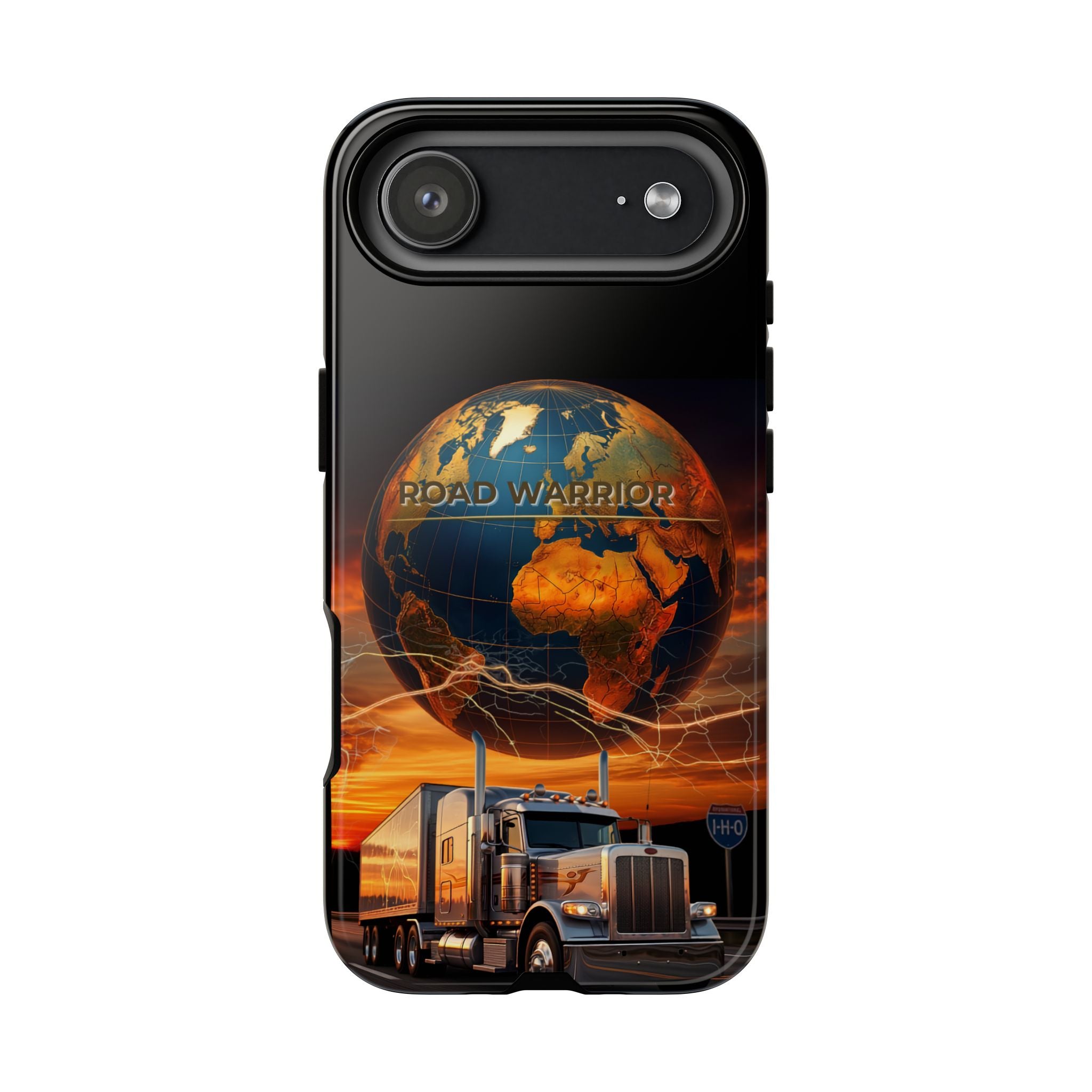 Truck Driver Phone Case — 'Global Road Warrior' Semi Truck Globe Tough Phone Cover
