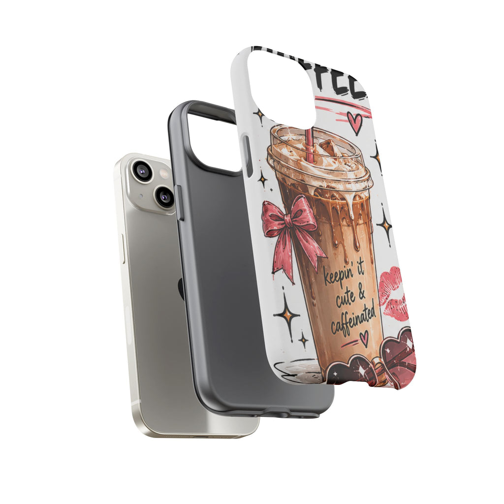 Phone Case — "Keepin' It Cute & Caffeinated" Iced Coffee Design