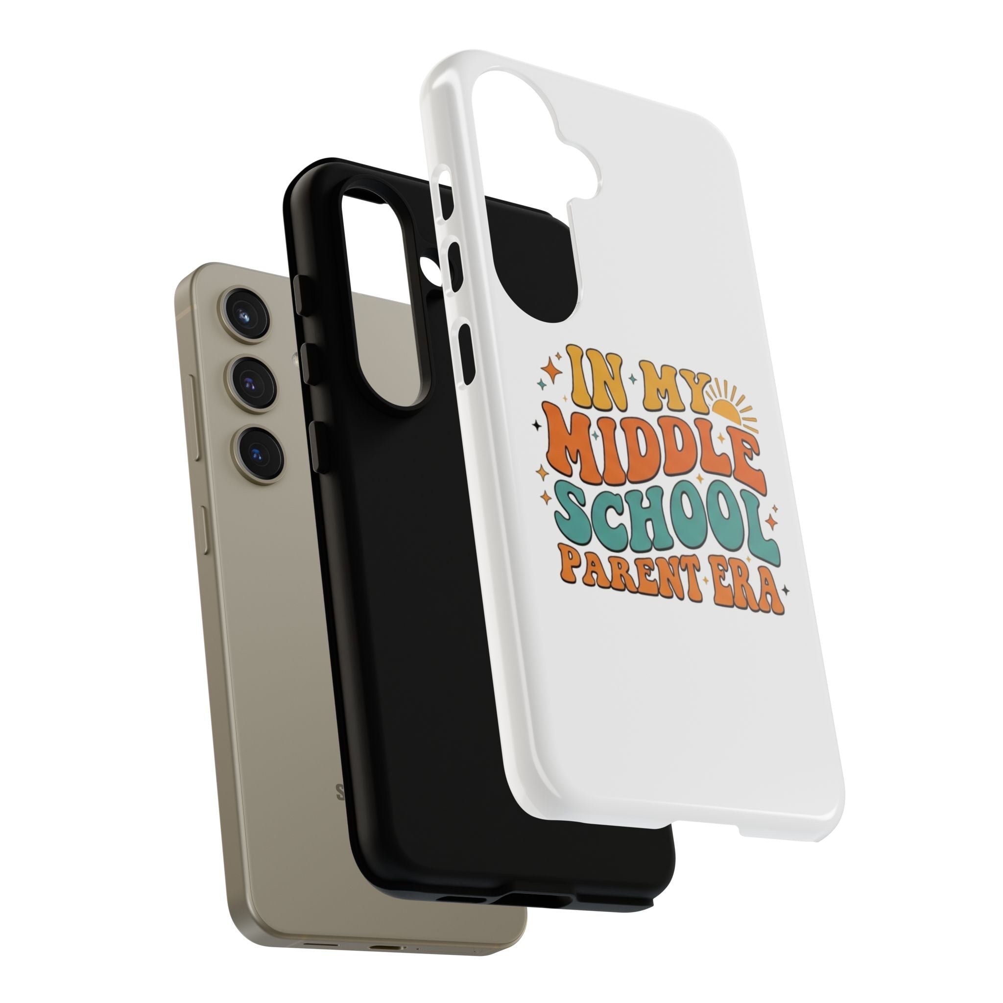 Middle School Parent Phone Case — "In My Middle School Parent Era" Retro Design