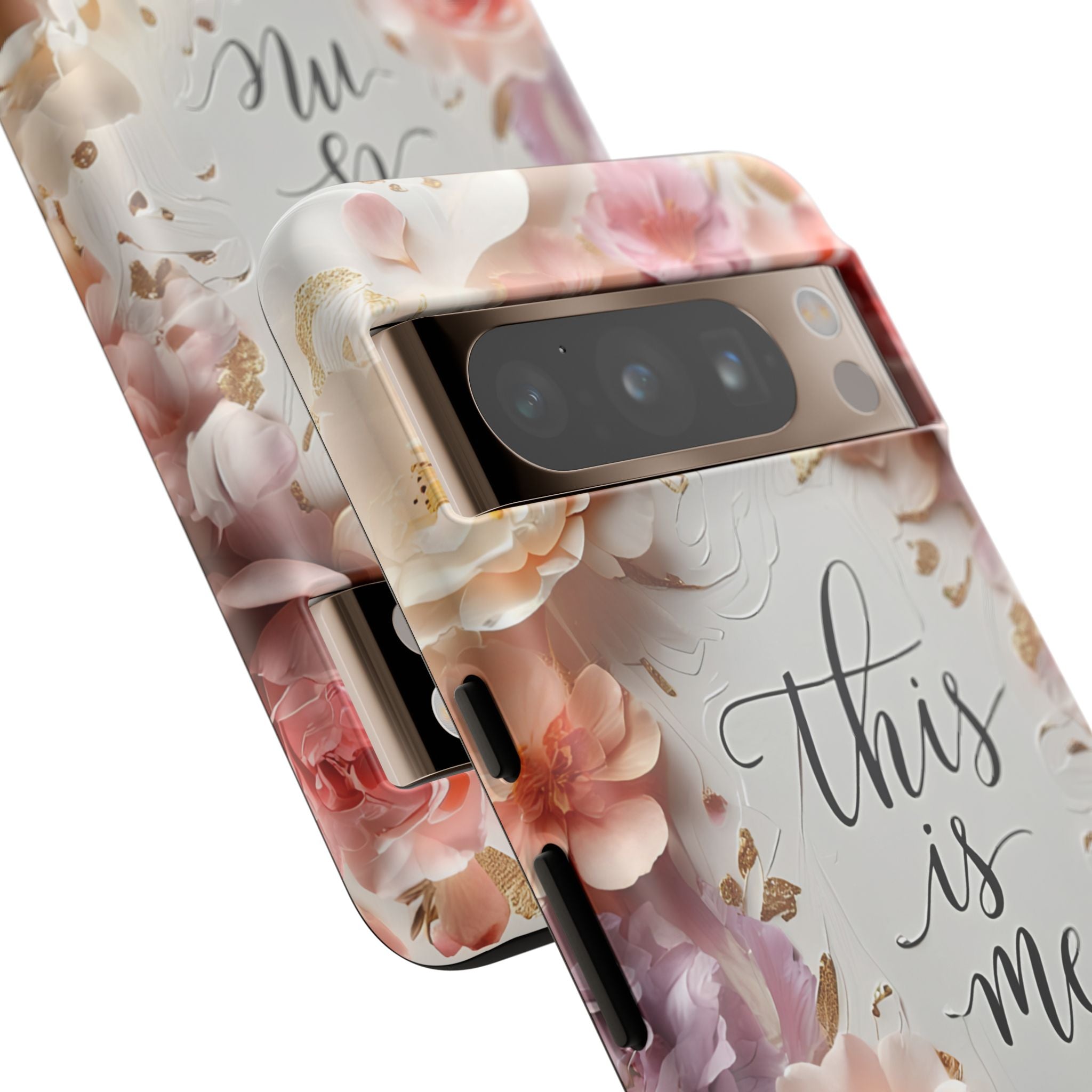 Floral "This Is Me" Tough Phone Case — Protective Floral iPhone Cover for Self-Expression, Gift for Her