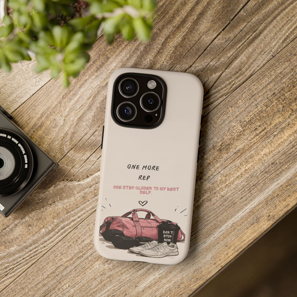 Gym Phone Case — "One More Rep" Workout Duffle & Sneakers Protective Case