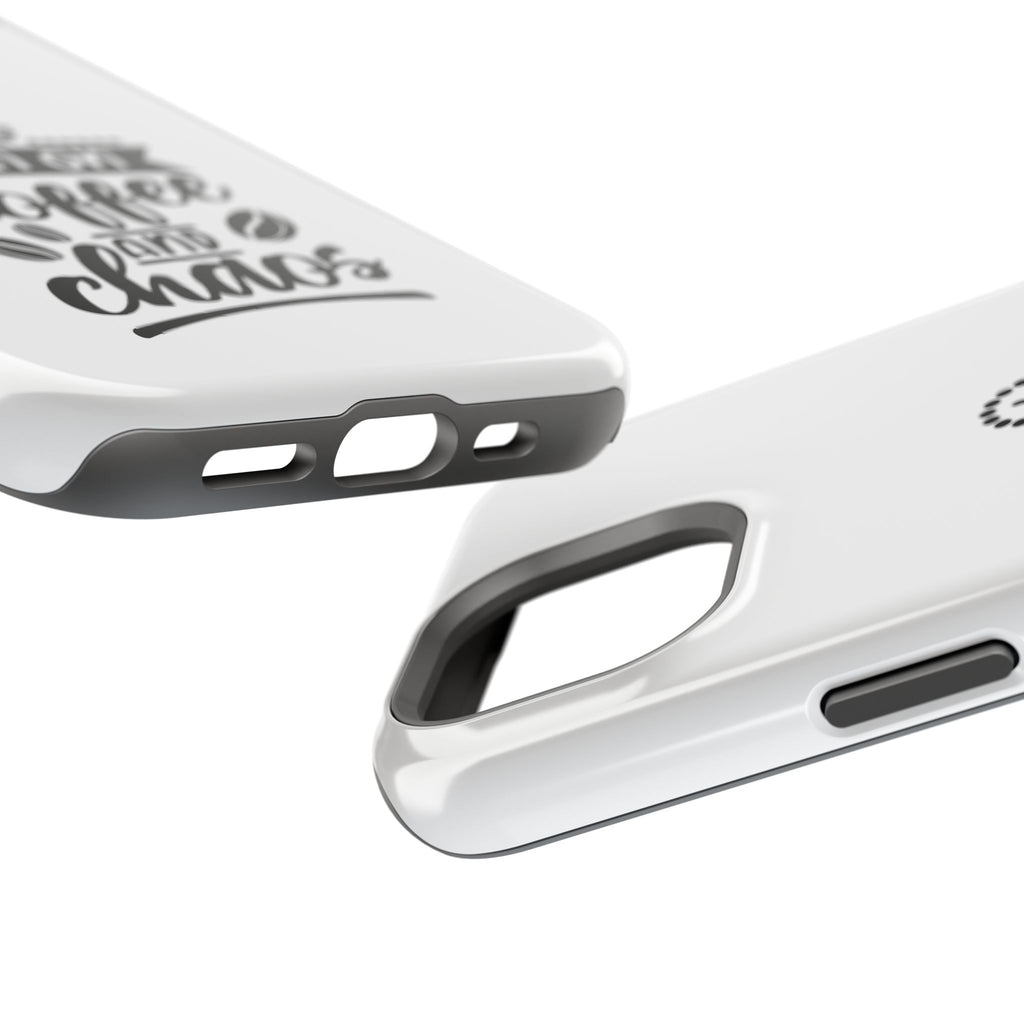 Phone Case — "Run on Coffee and Chaos" Impact-Resistant Protective Cover