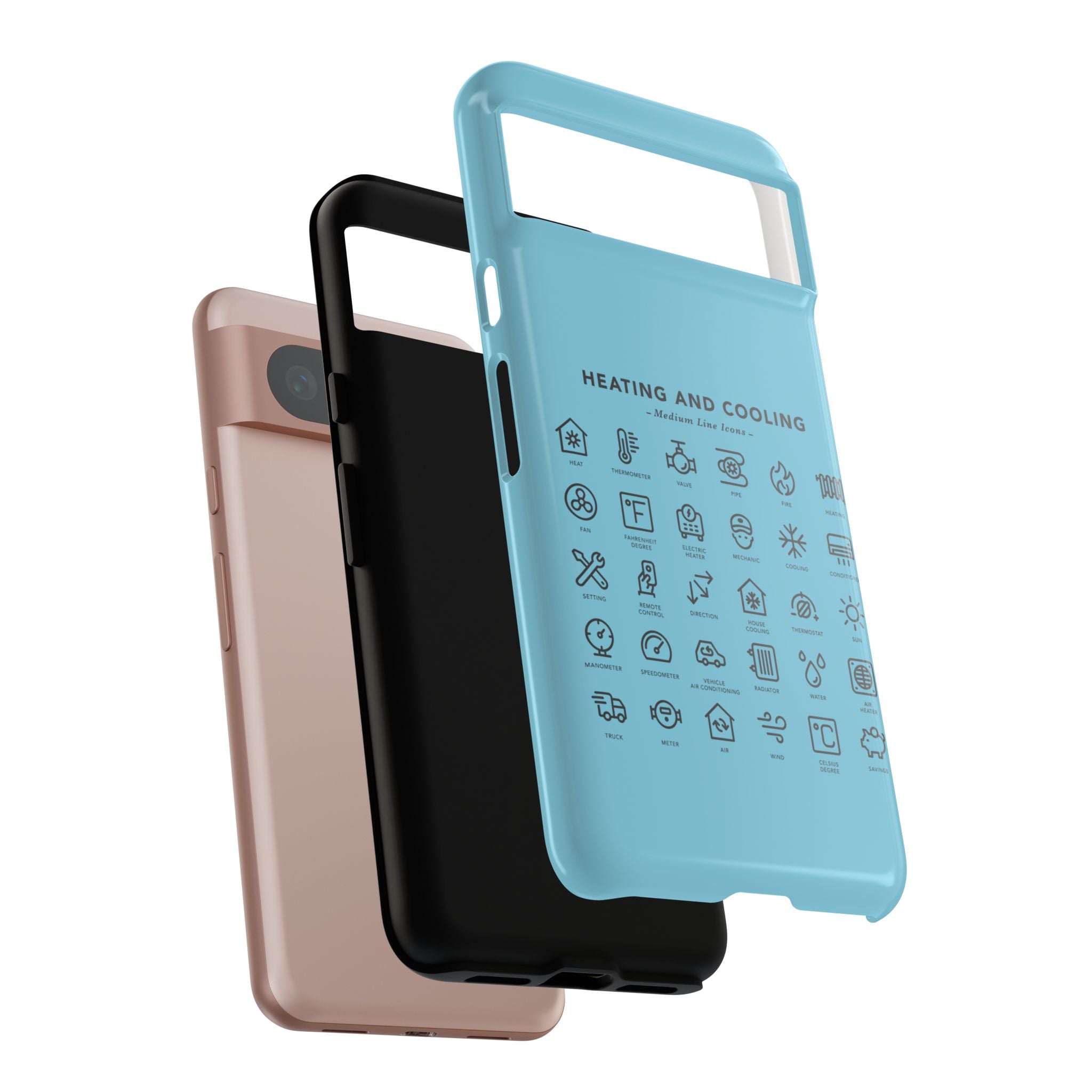Heating and Cooling Icons Phone Case – HVAC Technician Protective Phone Cover