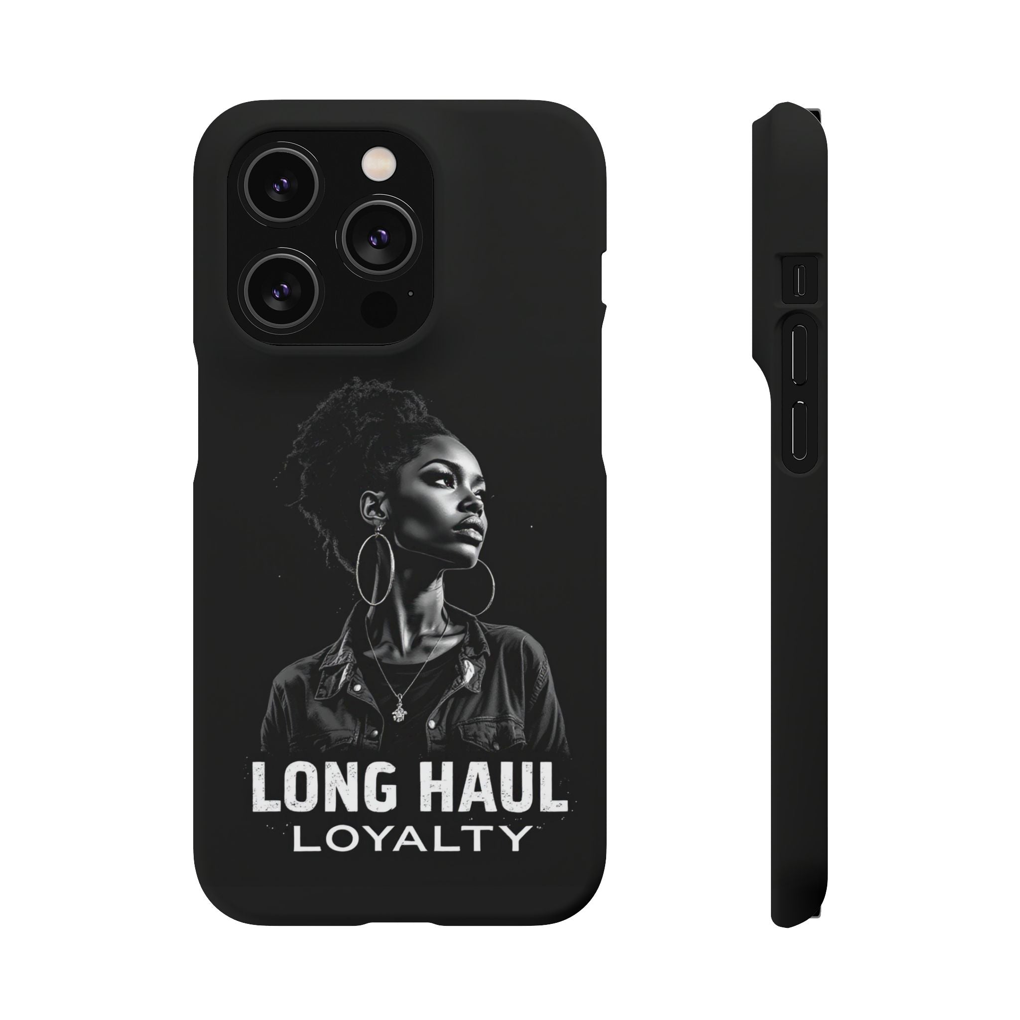 Phone Case — "Long Haul Loyalty" Black Portrait Snap Case