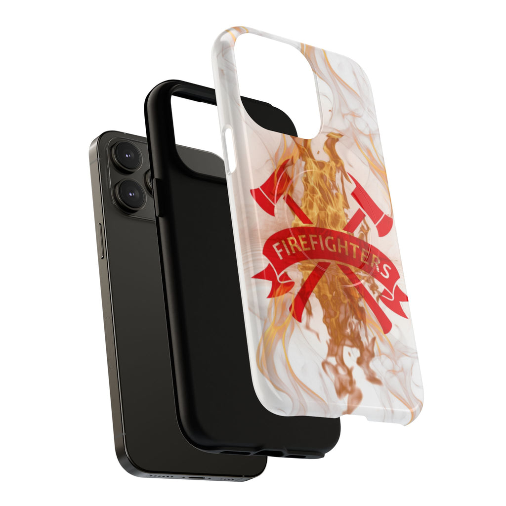 Firefighter Emblem Tough Magnetic Phone Case — Flame Design