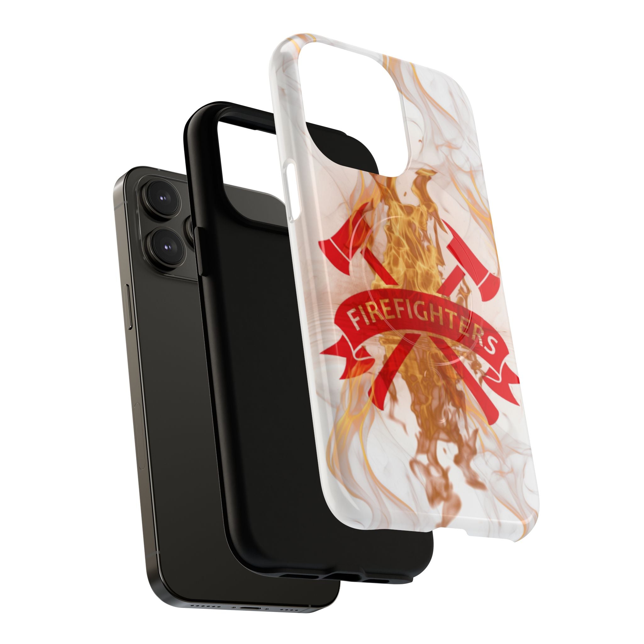 Firefighter Emblem Tough Magnetic Phone Case — Flame Design