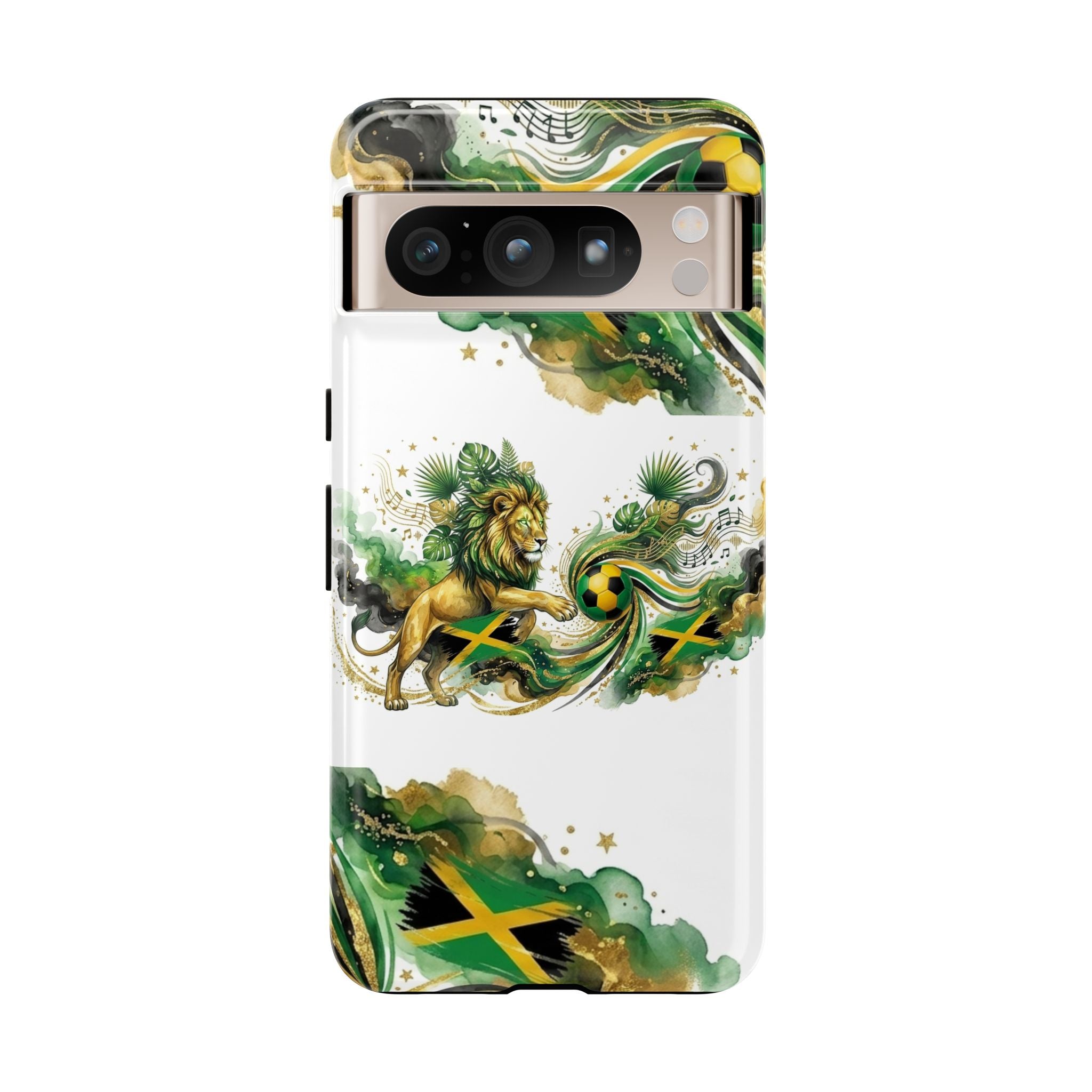 Jamaica Lion Phone Case — Jamaican Flag Rasta Protective Tough Case