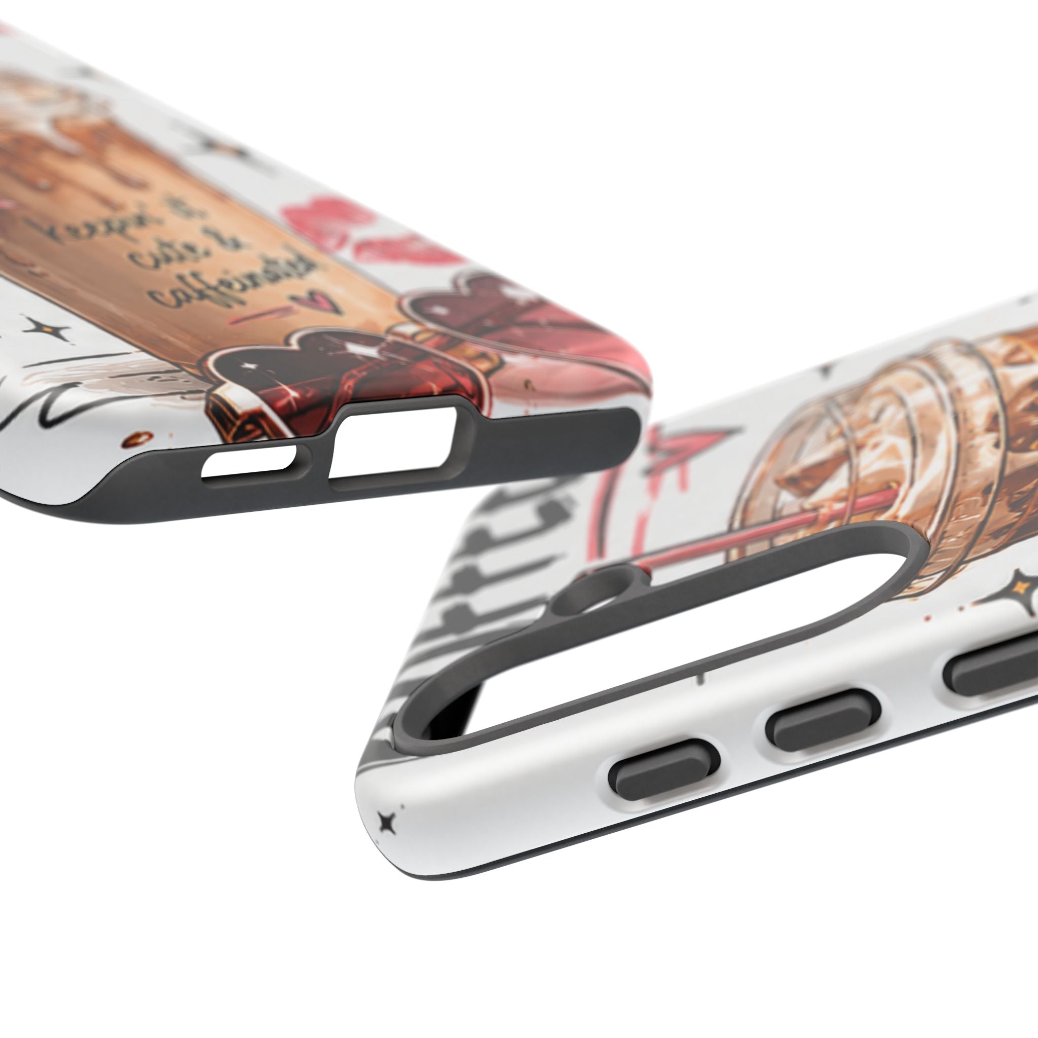 Phone Case — "Keepin' It Cute & Caffeinated" Iced Coffee Design