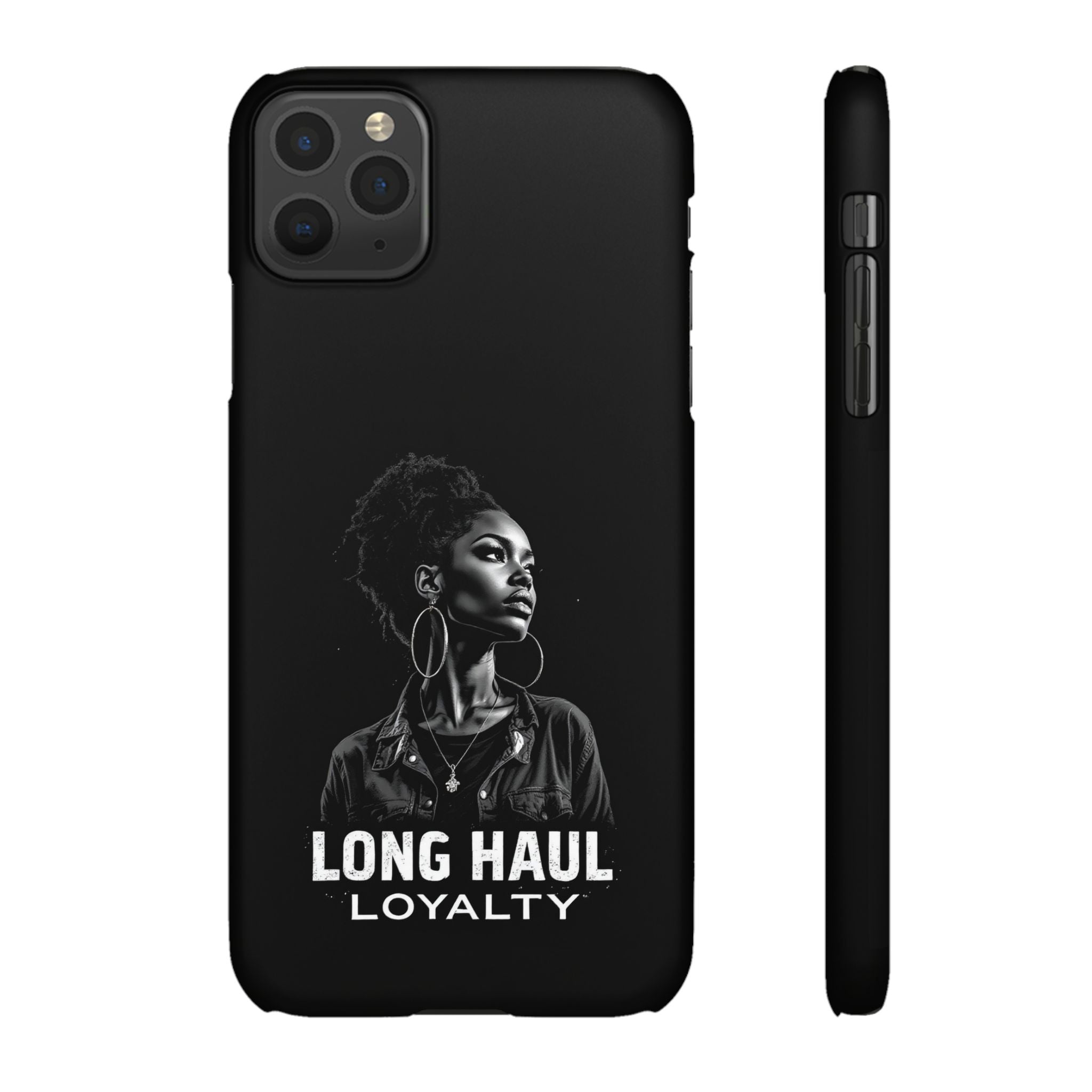 Phone Case — "Long Haul Loyalty" Black Portrait Snap Case