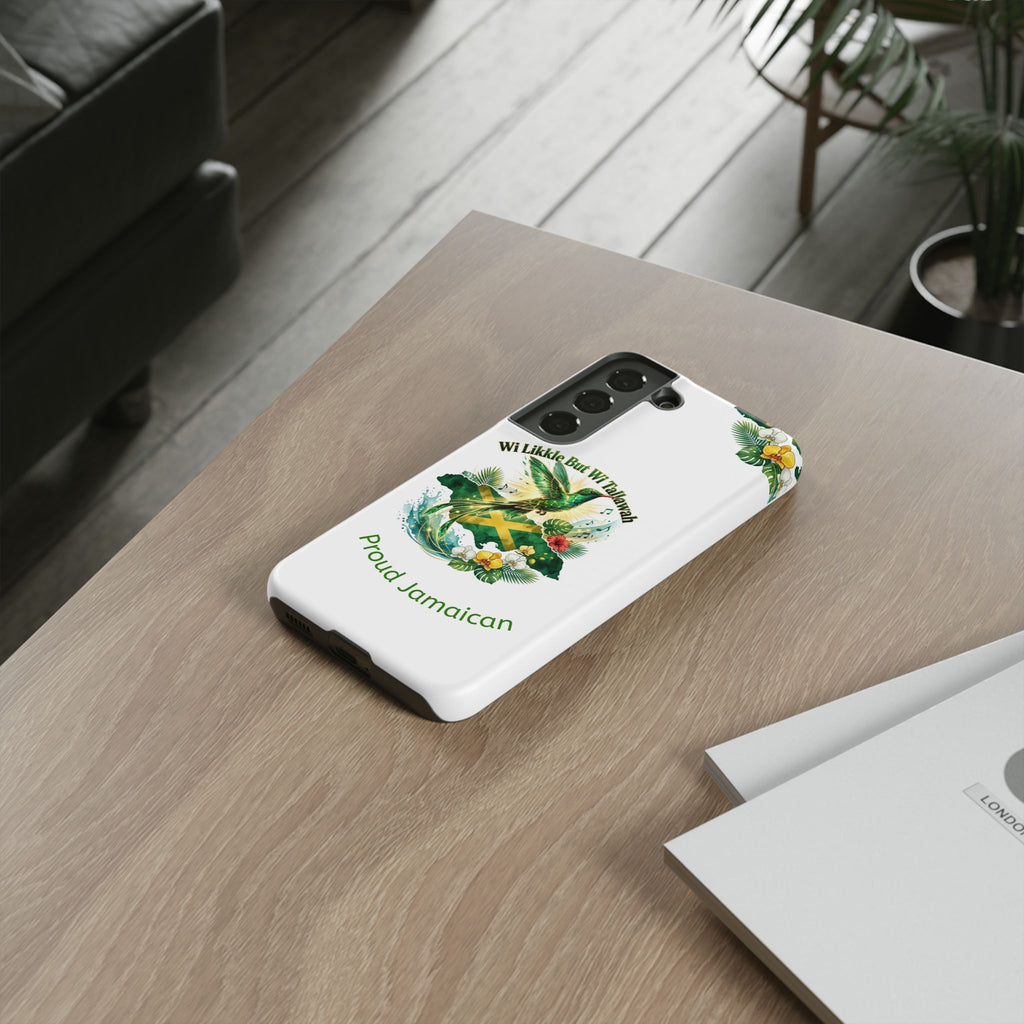 Jamaica Hummingbird Phone Case — “Wi Likkle But Wi Tallawah” Tropical Protective Cover
