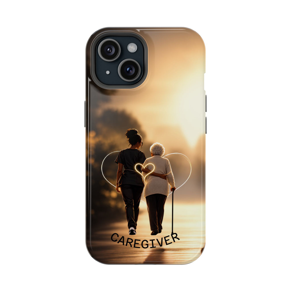 Caregiver Phone Case — Impact-Resistant Protective Case with Heart Design