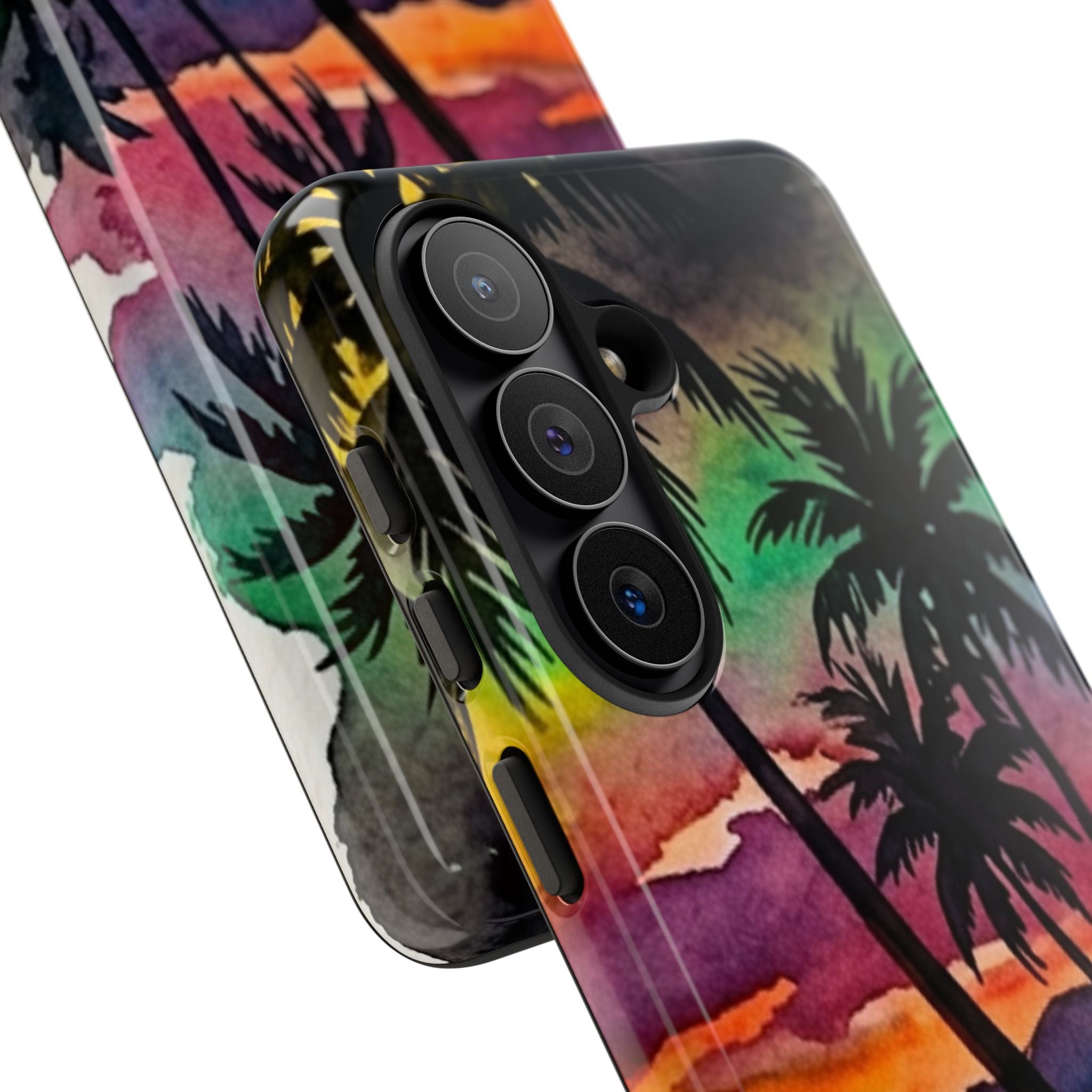 Tropical Sunset Phone Case – Palm Tree Beach Protective Cover