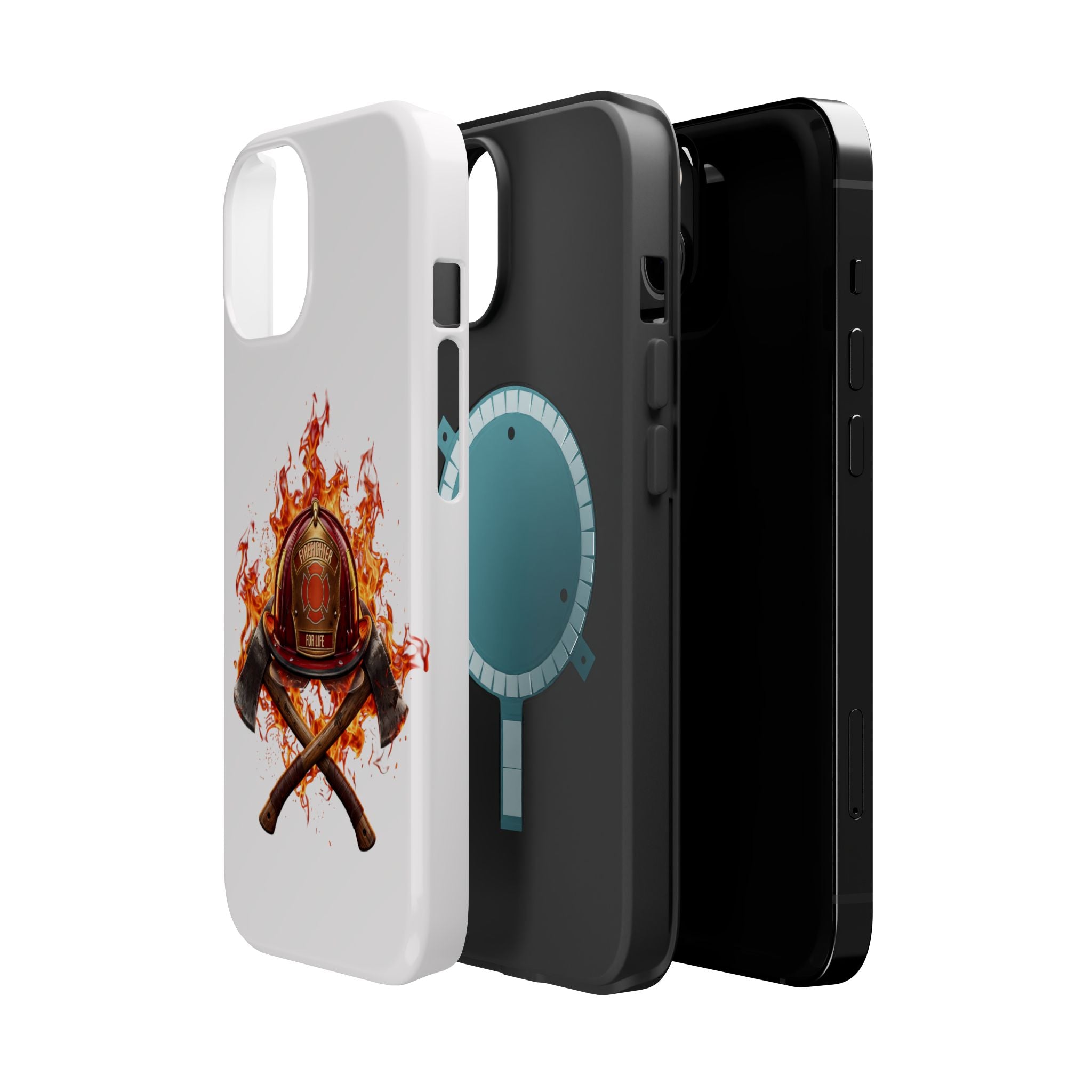 Firefighter Helmet Flames Phone Case — Station 117 Magnetic Impact-Resistant Case