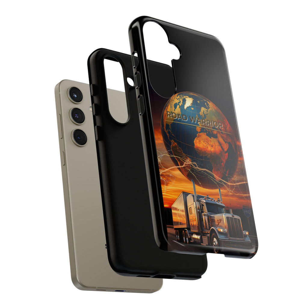 Truck Driver Phone Case — 'Global Road Warrior' Semi Truck Globe Tough Phone Cover