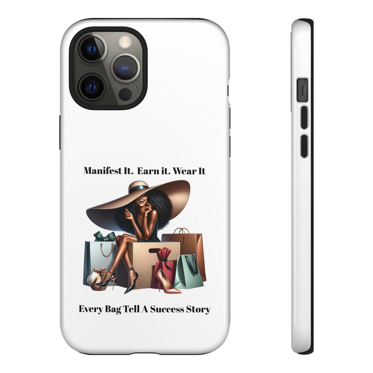 Phone Case - "Manifest It. Earn It. Wear It." Chic Shopper Design