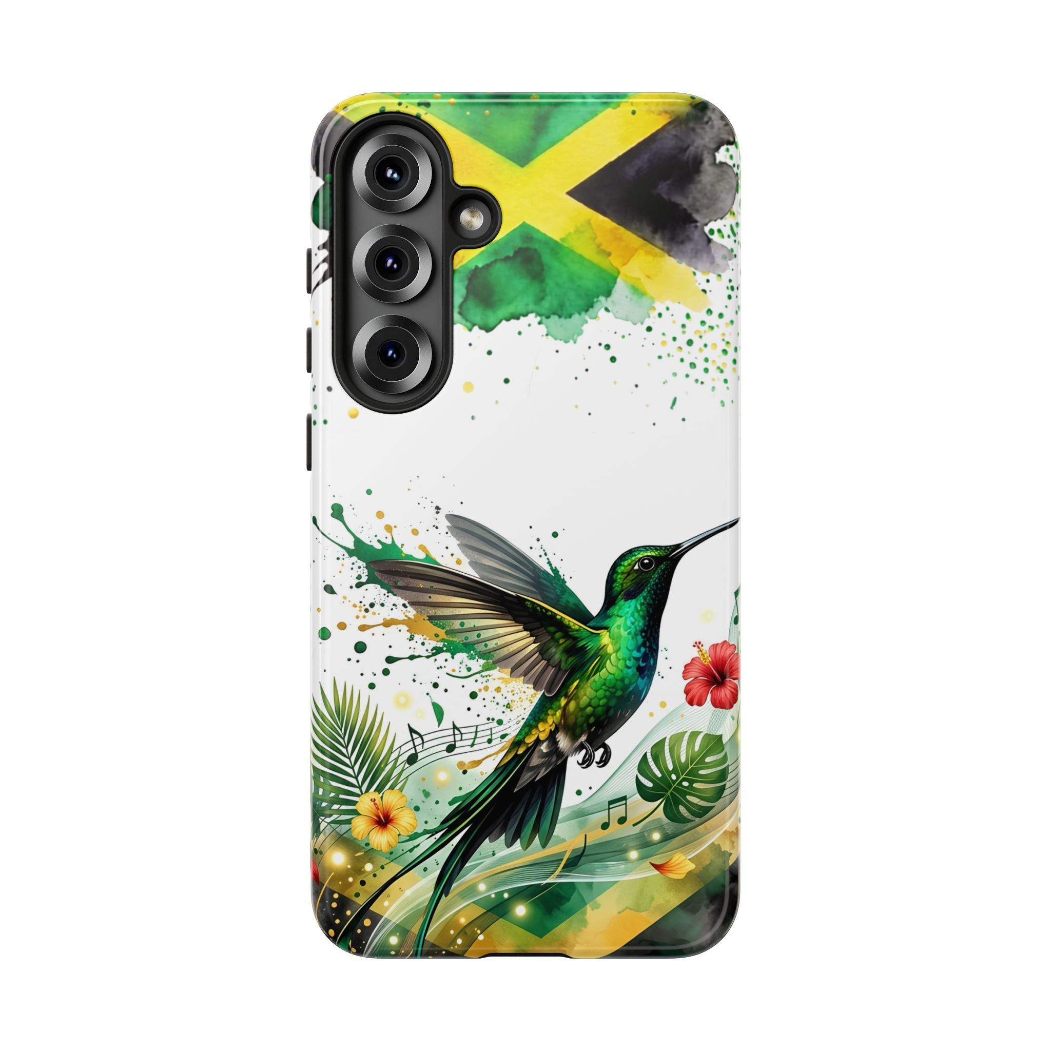 Hummingbird Jamaica Tough Phone Case – Tropical Floral Protective Cover