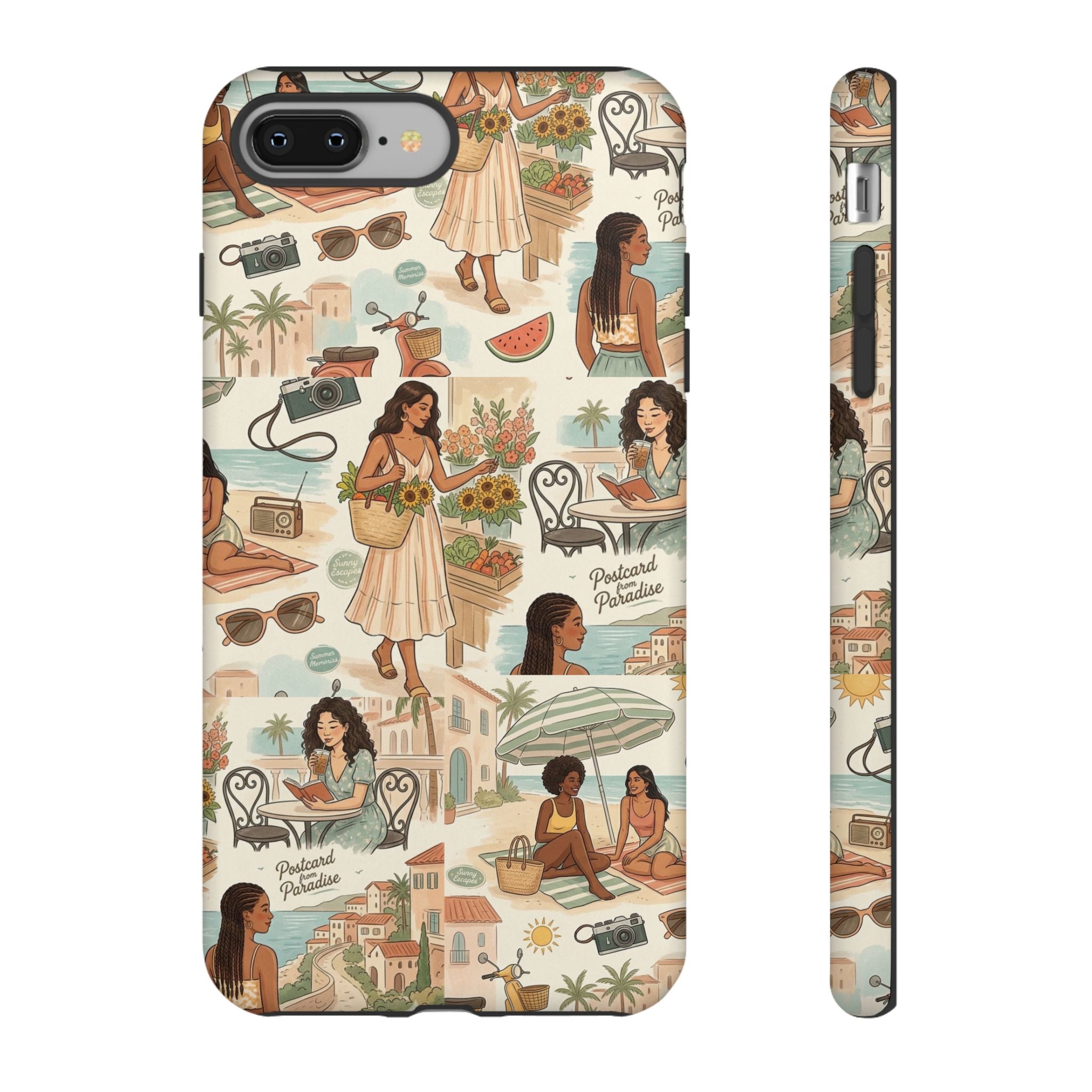Tropical Vacation Phone Case — Vintage Beach Women Pattern