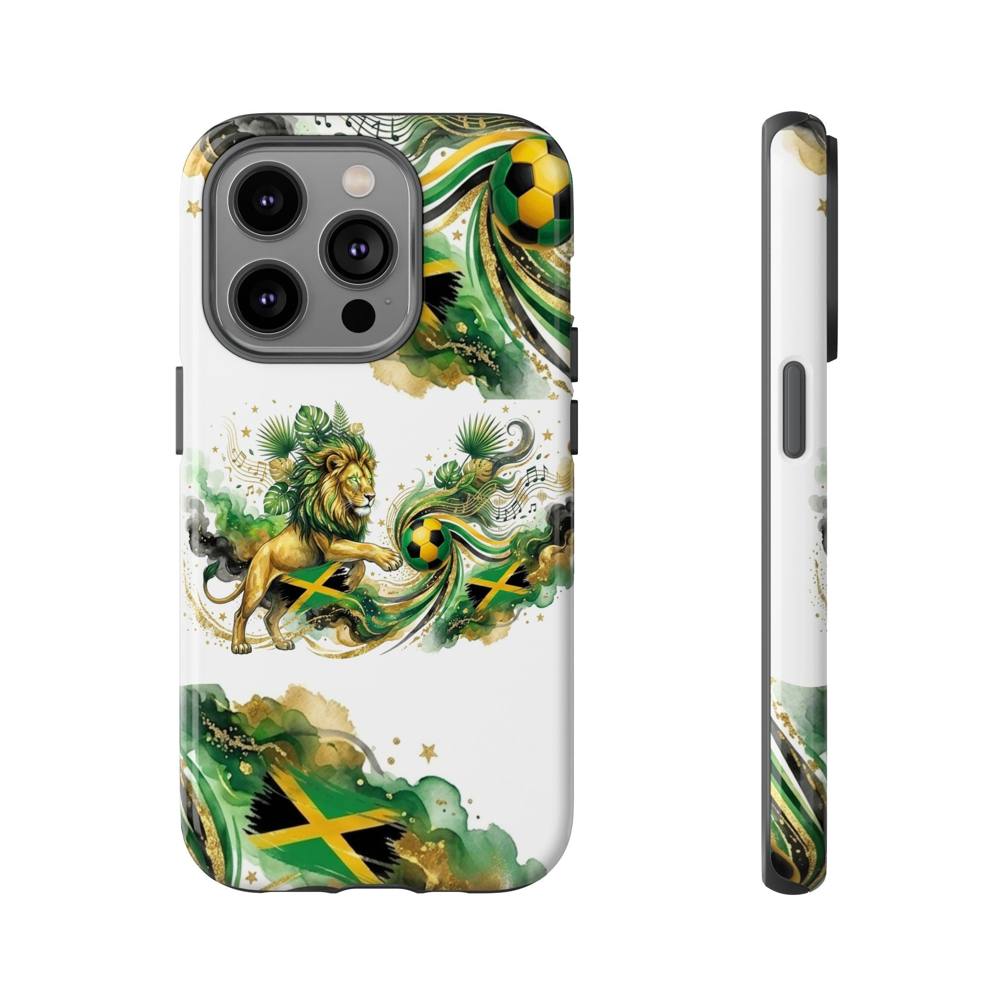 Jamaica Lion Phone Case — Jamaican Flag Rasta Protective Tough Case