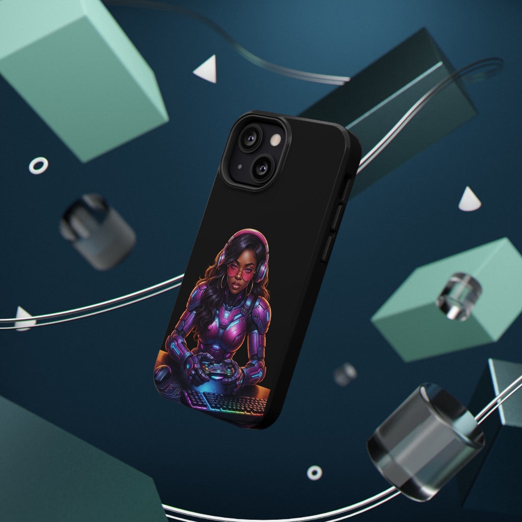 Gamer Girl Cyber Armor Phone Case — Impact‑Resistant Protective Cover