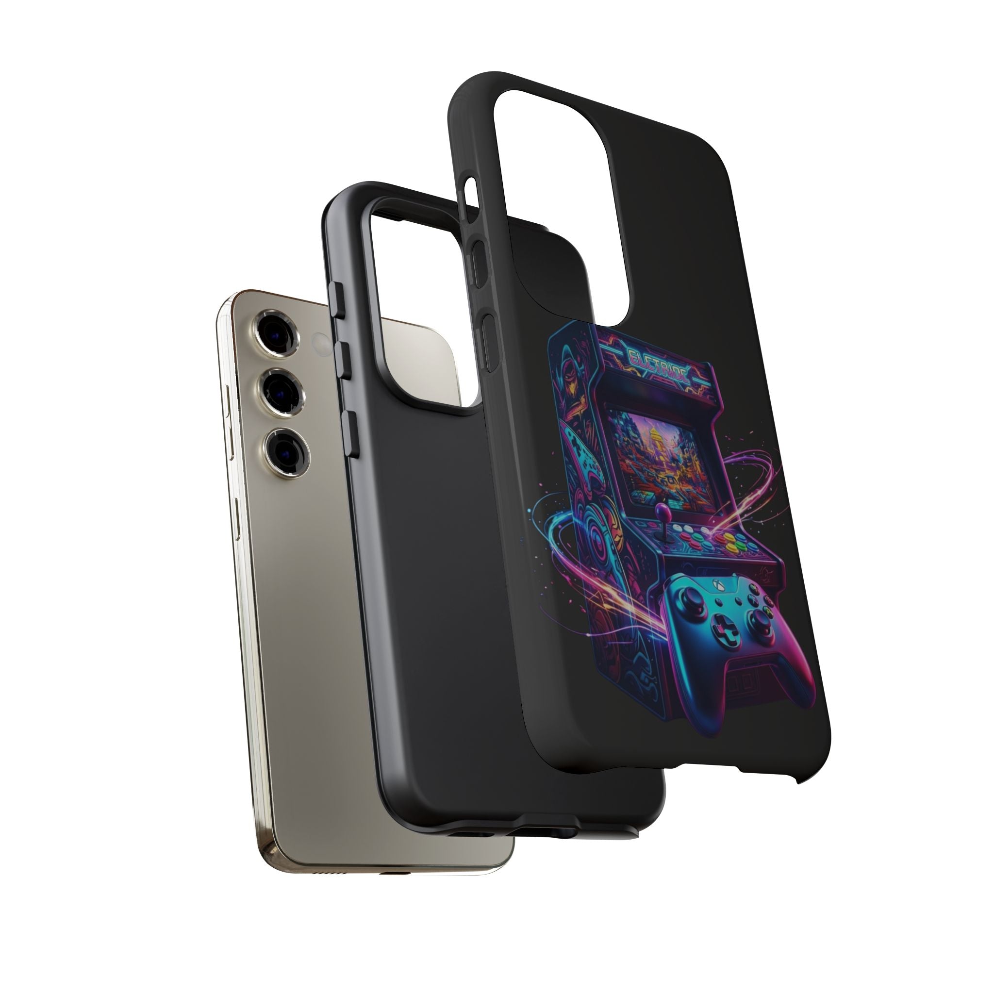 Retro Arcade Phone Case — Neon Gaming Controller Design