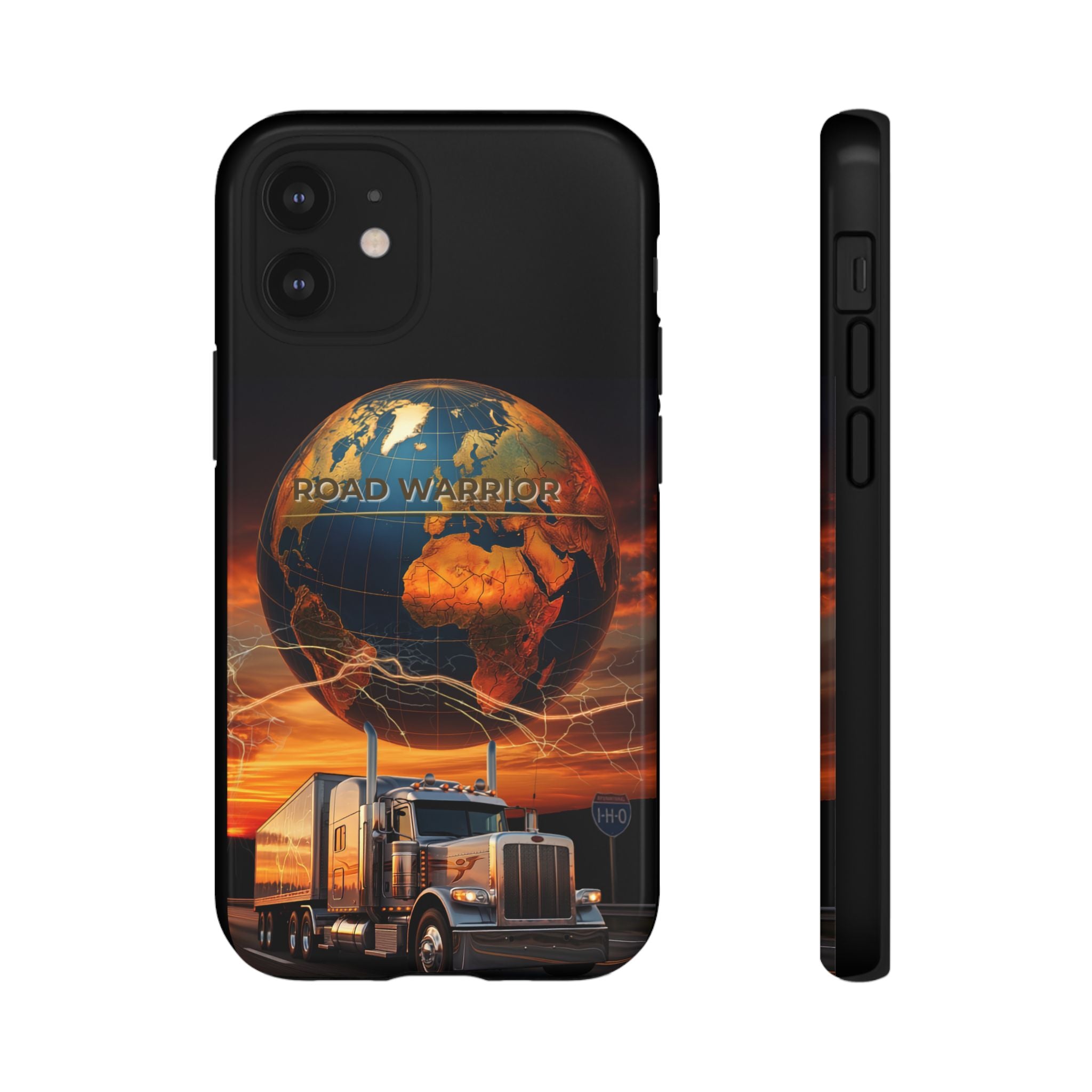 Truck Driver Phone Case — 'Global Road Warrior' Semi Truck Globe Tough Phone Cover