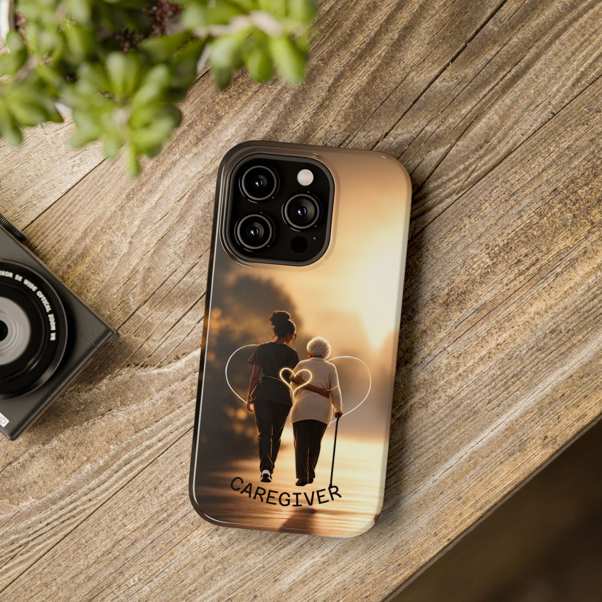 Caregiver Phone Case — Impact-Resistant Protective Case with Heart Design