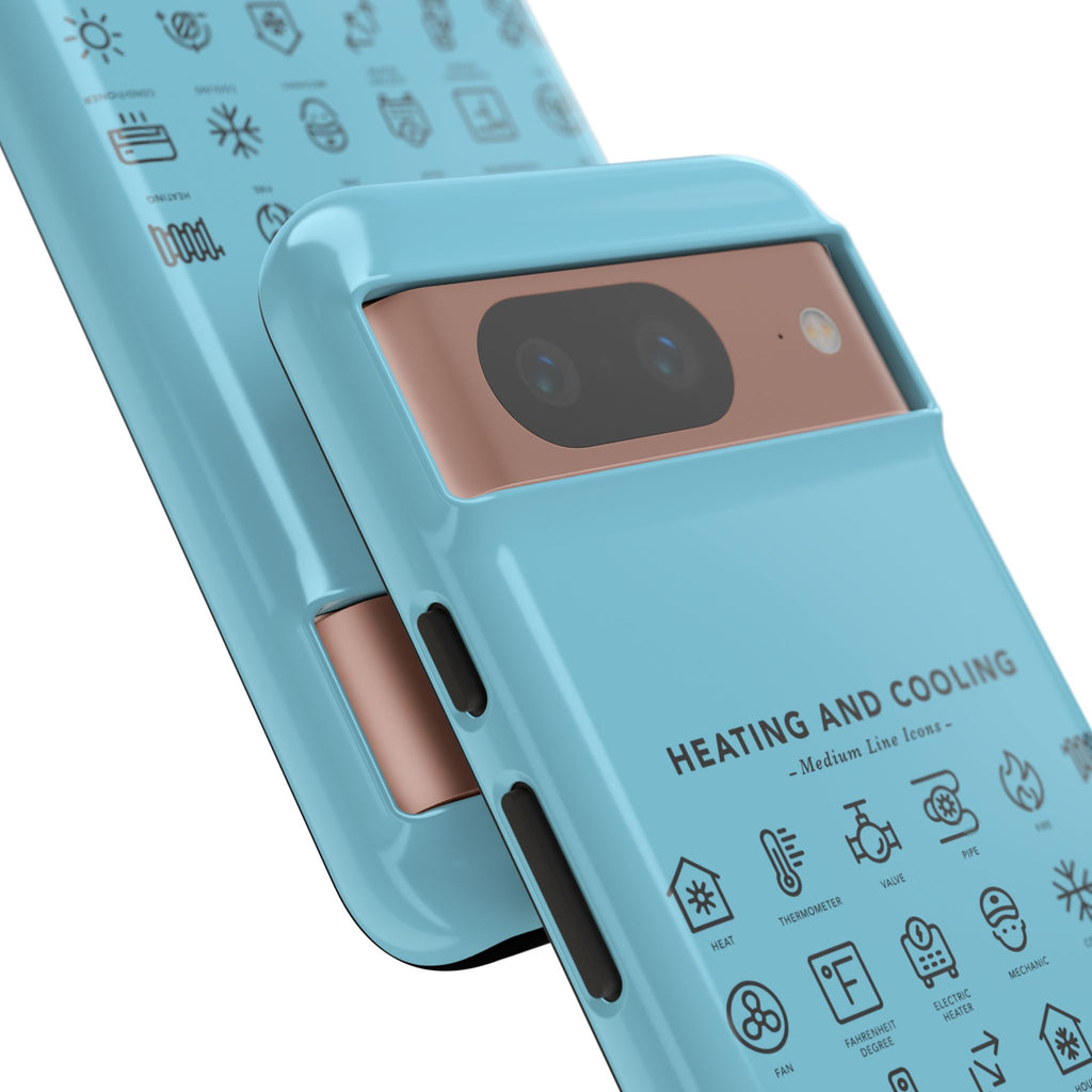 Heating and Cooling Icons Phone Case – HVAC Technician Protective Phone Cover
