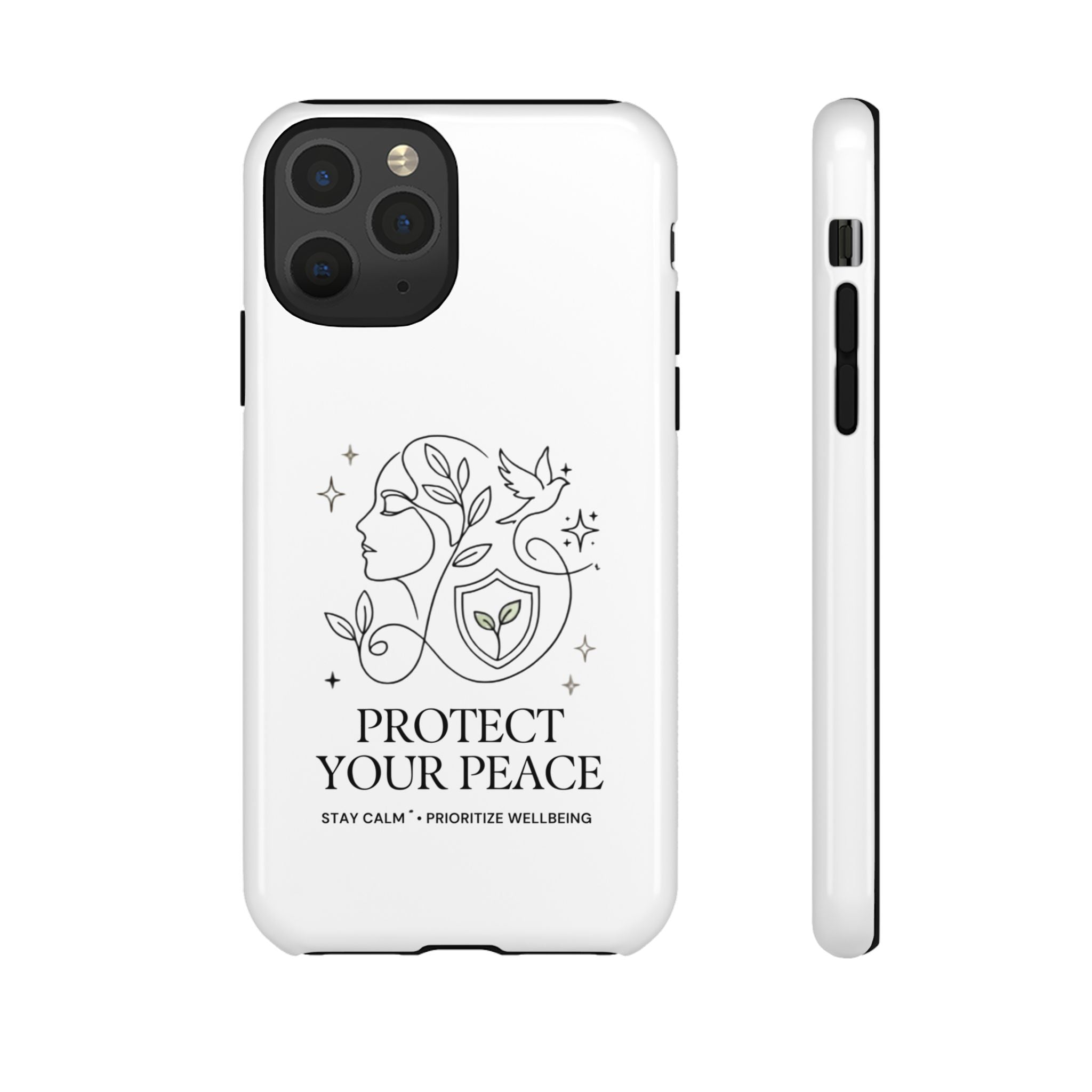 Protect Your Peace Phone Case – Minimalist Wellness iPhone Cover